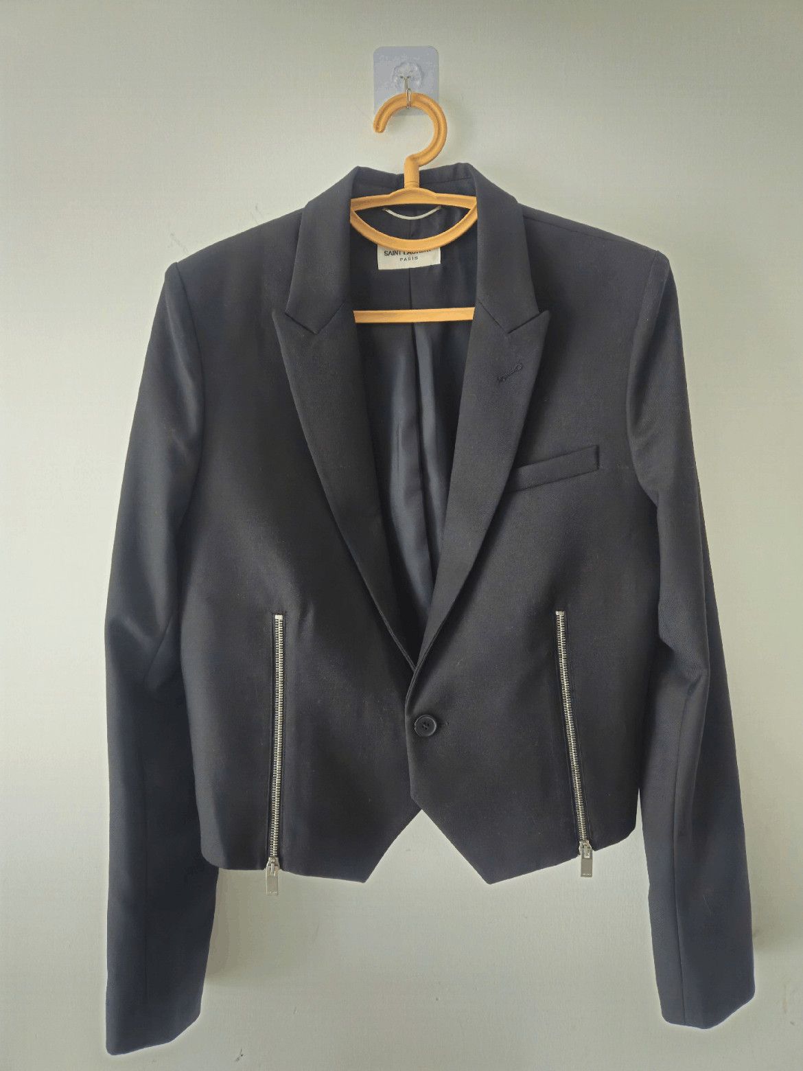 Saint Laurent Paris Sz 46 Saint Laurent Paris Runway Zipper Jacket Size US S / EU 44-46 / 1 - 1 Thumbnail