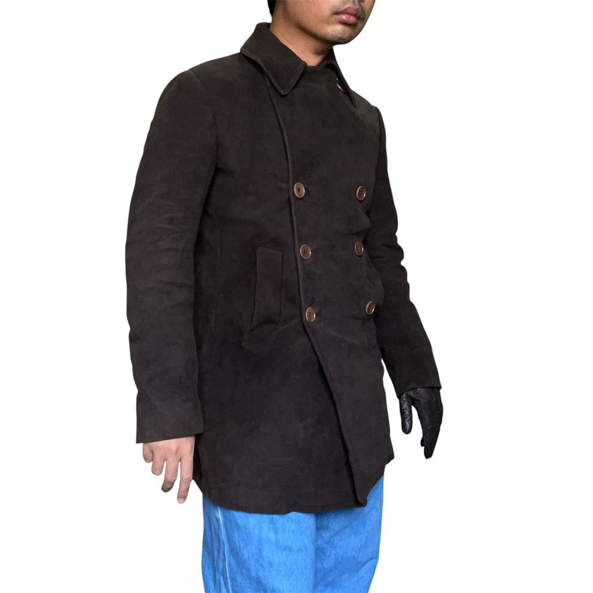 Armani Collezioni 🇮🇹 ARMANI COLLEZIONI ITALY ARCHIVE DOUBLE BREASTED SUEDE COAT Size US M / EU 48-50 / 2 - 3 Thumbnail