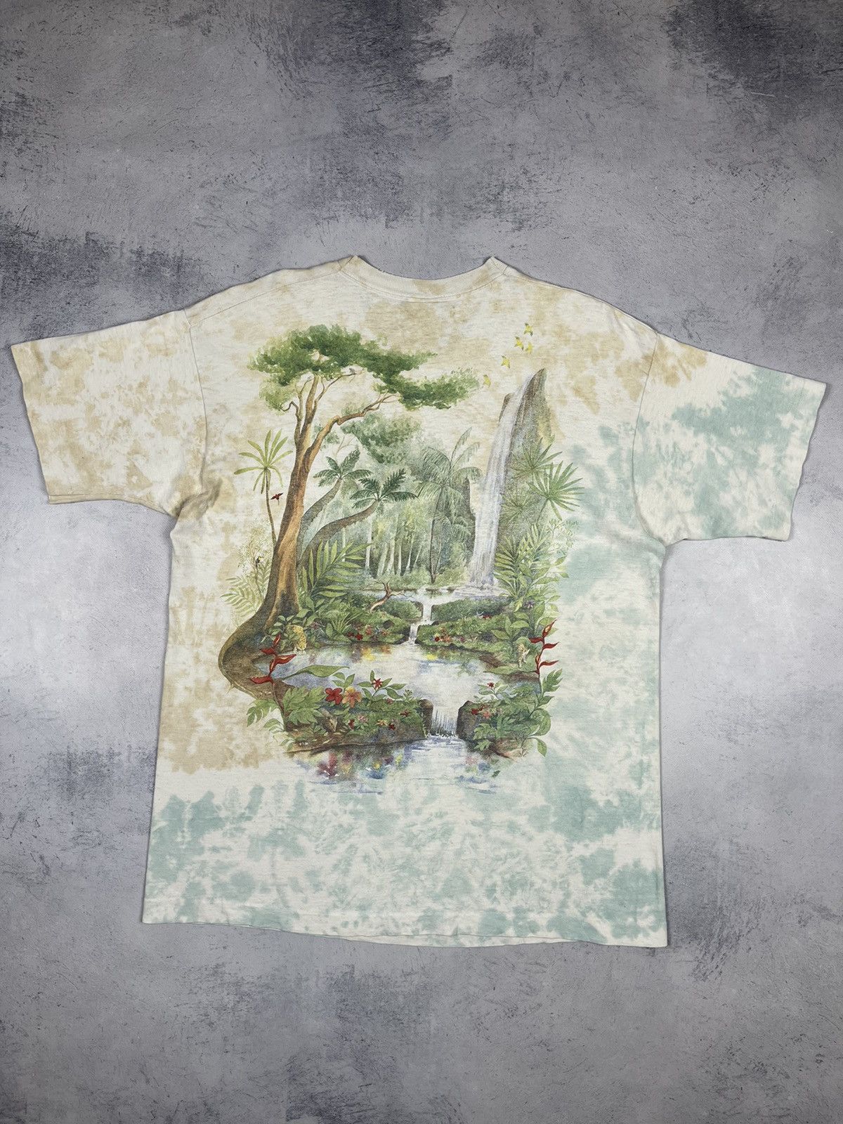 Liquid Blue Vintage 90s Liquid Blue Rain Forest ART 1991 Tropical Tee Size US XL / EU 56 / 4 - 15 Thumbnail