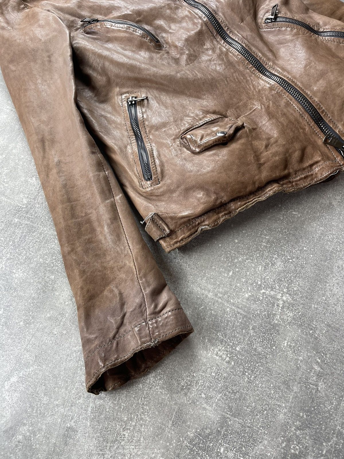 Giorgio Brato Giorgio Brato Avant Garde Distressed Handmade Leather Jacket Size M / US 6-8 / IT 42-44 - 5 Thumbnail