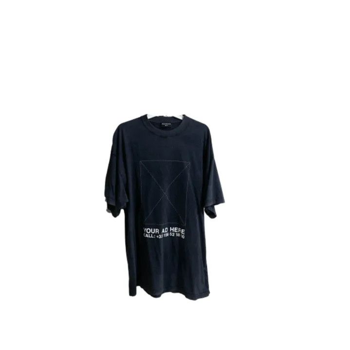 Balenciaga Balenciaga Black Logo Casual Short Sleeve T-Shirt Size US M / EU 48-50 / 2 - 1 Thumbnail