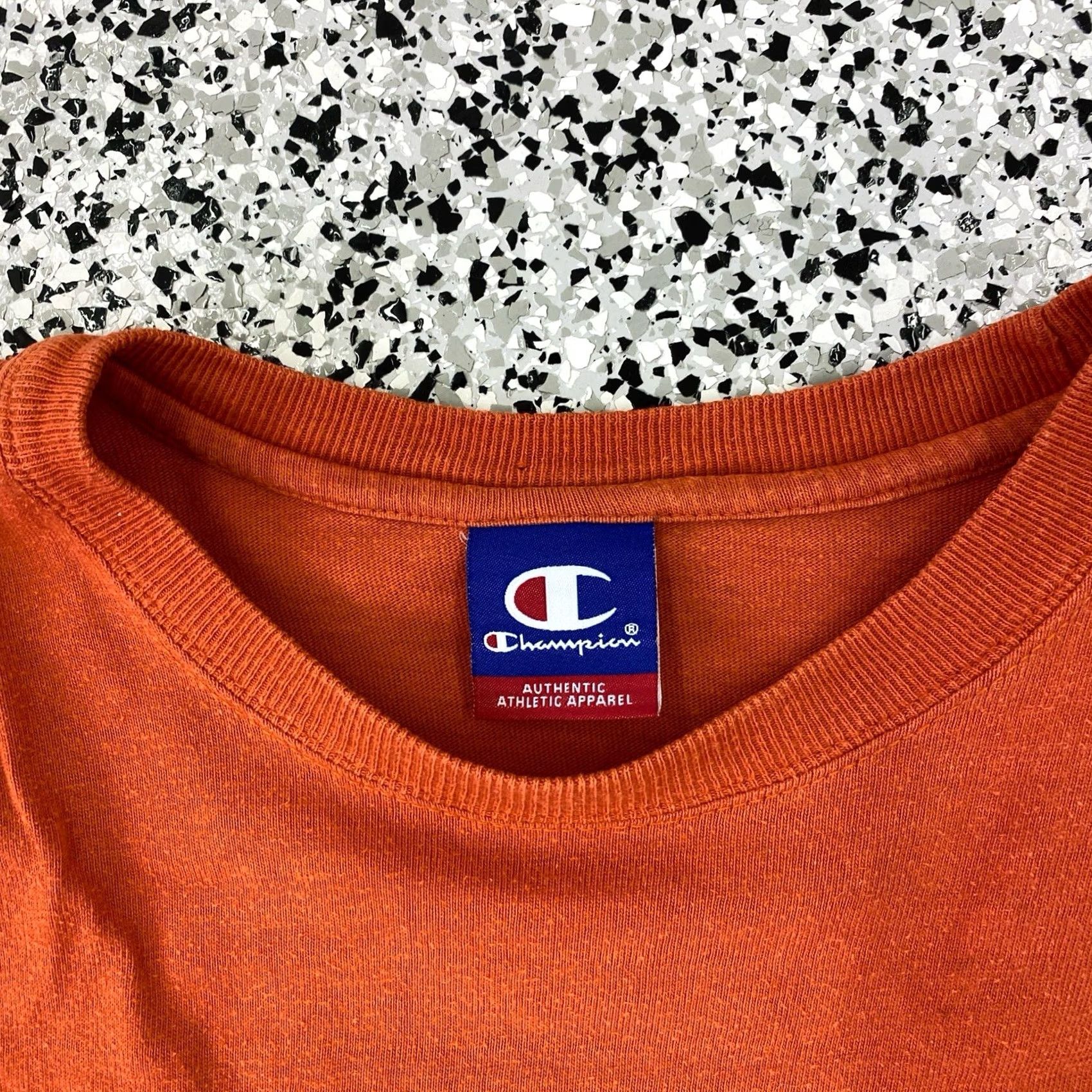 Champion VINTAGE Champion T-Shirt Mounted Collar Cotton Orange XL Men Slim Regular Crew Neck Short Sleeve Classic Shirt Size US XL / EU 56 / 4 - 2 Thumbnail