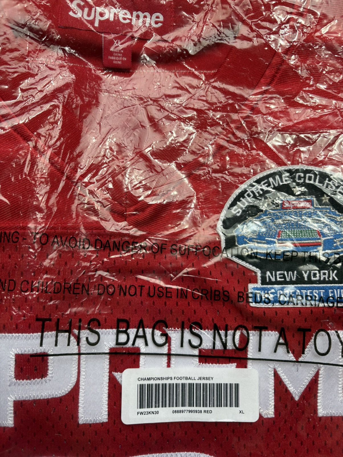 Supreme Supreme Championships Football Jersey Red XL FW23 Size US XL / EU 56 / 4 - 5 Thumbnail