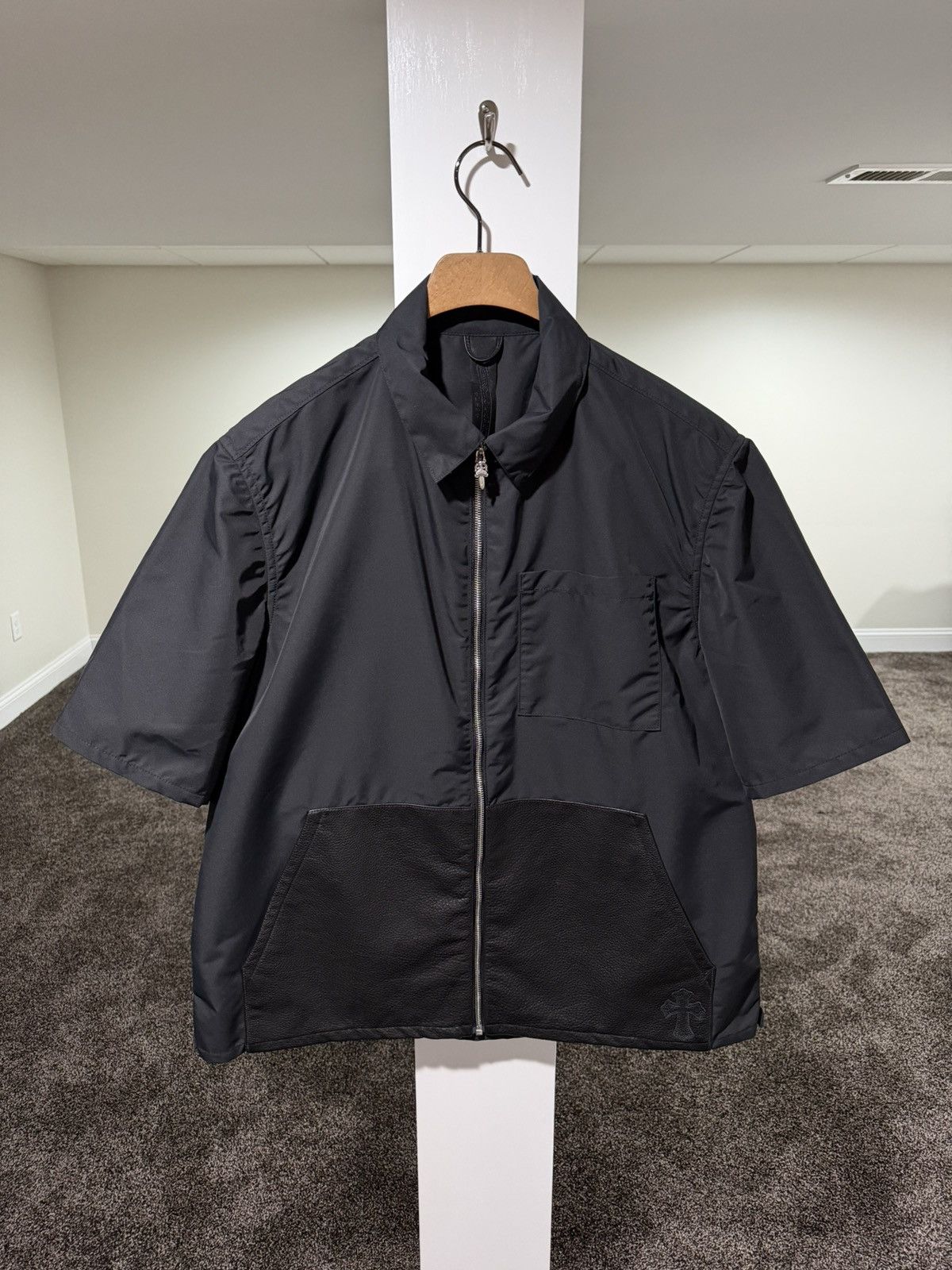 Chrome Hearts Chrome Hearts Carpenter Leather/Nylon Dagger Zip Up Shirt Size US XL / EU 56 / 4 - 3 Thumbnail
