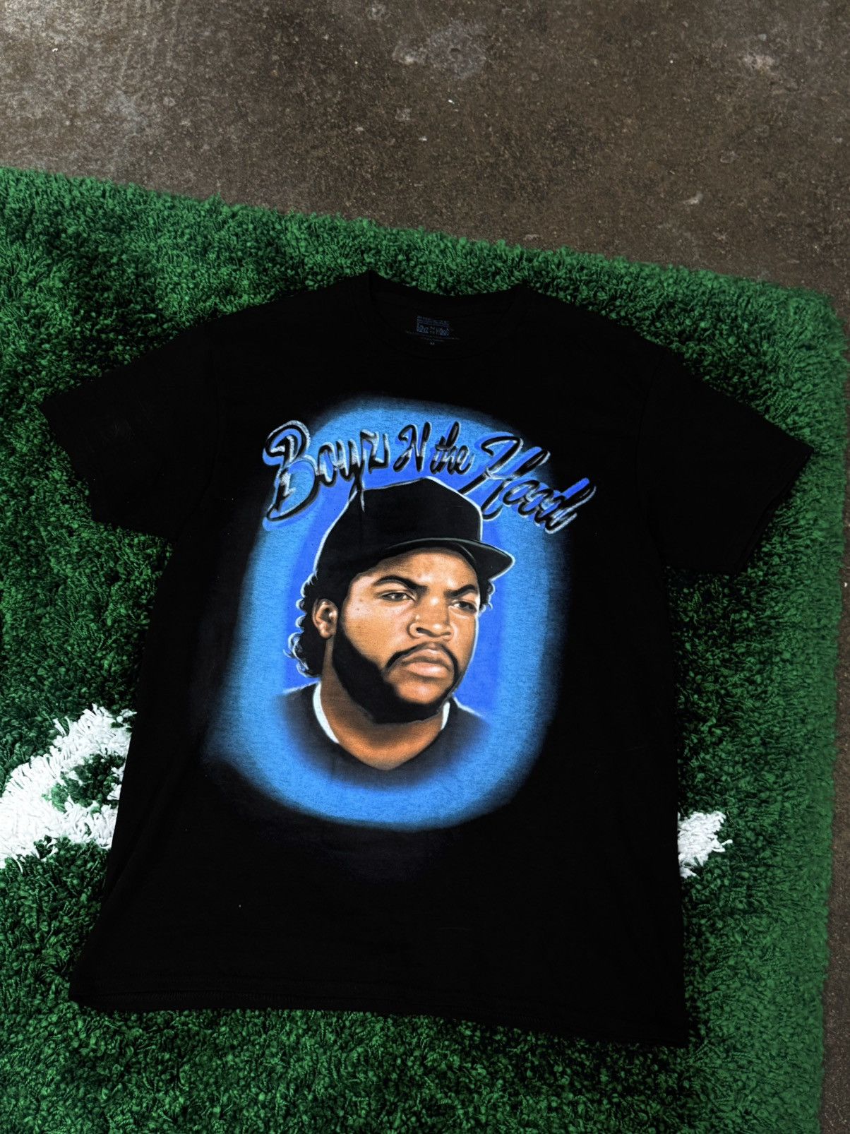 Vintage Vintage Boyz In The Hood Airbrush Portrait Ice Cube Tee Size US M / EU 48-50 / 2 - 1 Thumbnail