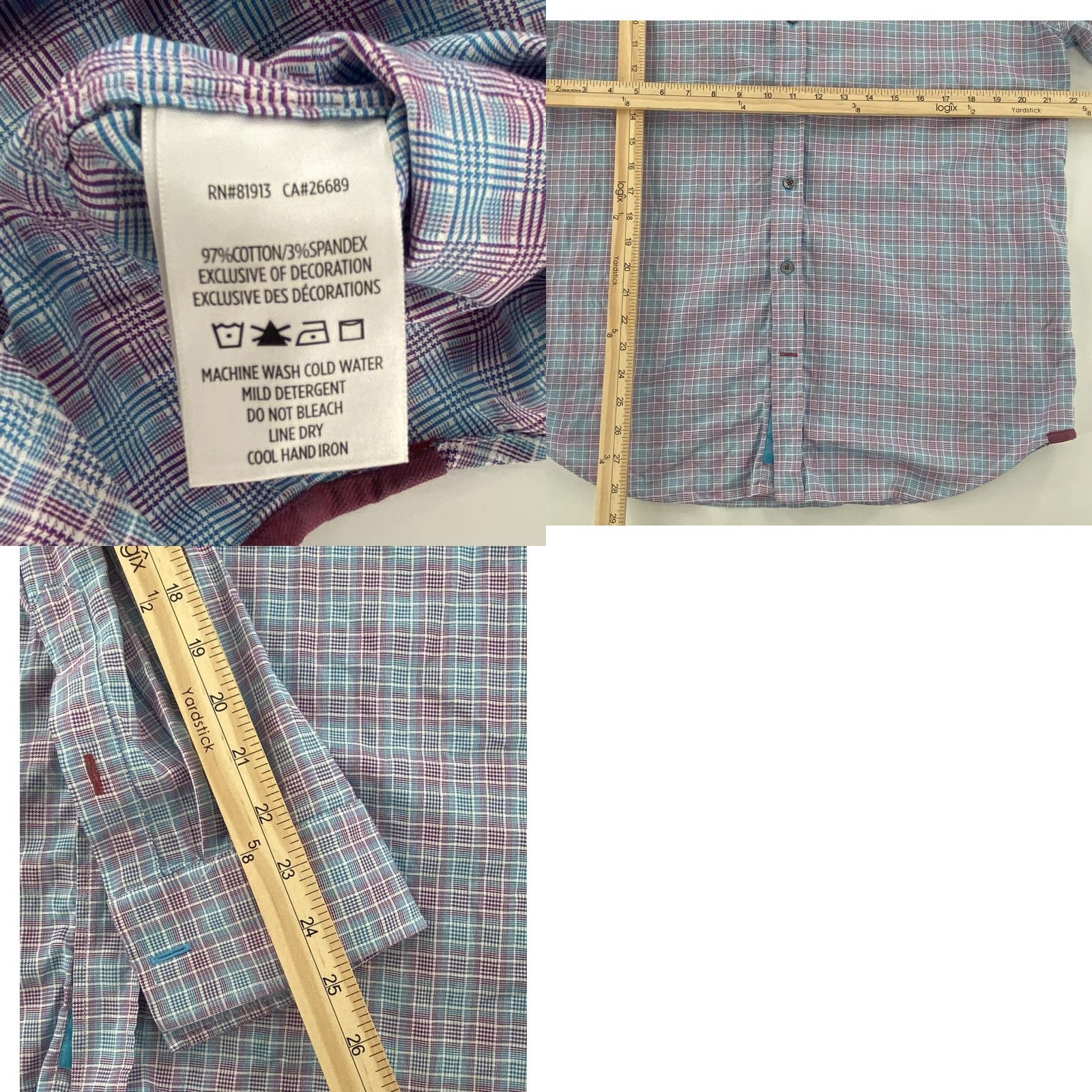 Robert Graham VINTAGE Robert Graham Men's Shirt XL Blue Plaid Button-Up Casual Modern Americana Size US XL / EU 56 / 4 - 8 Thumbnail