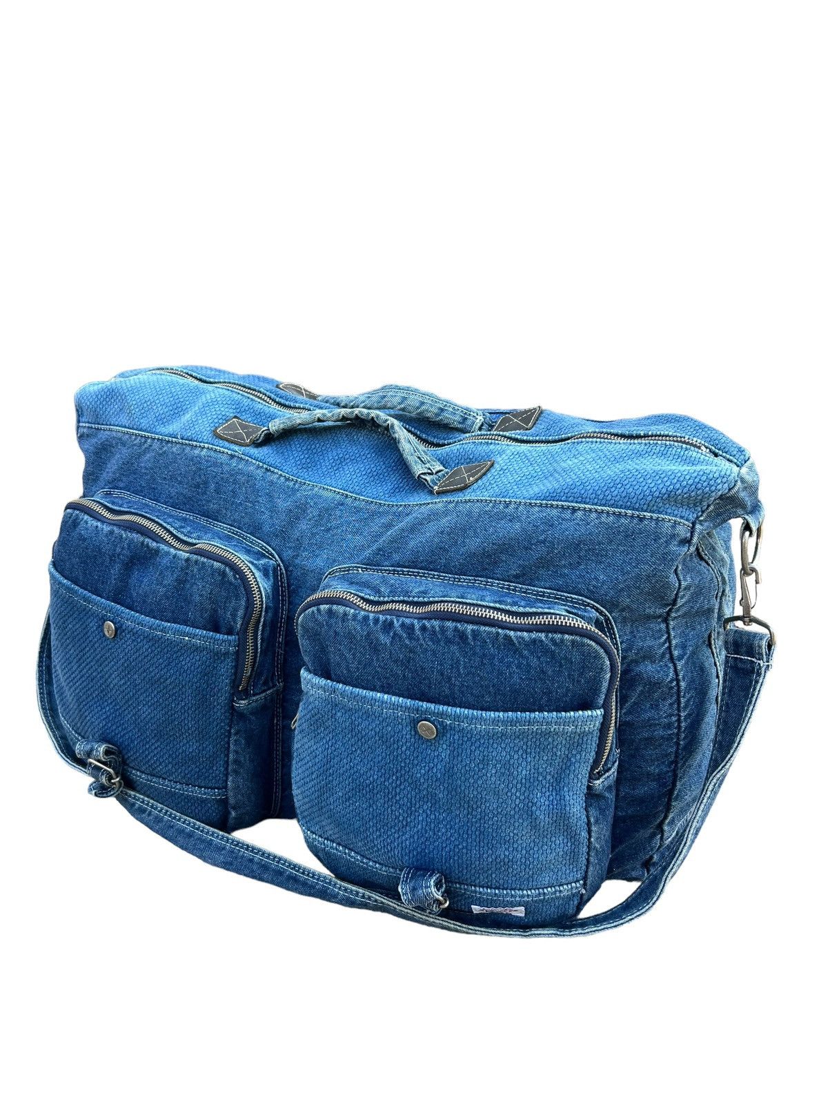 Vintage VTG Club House Japan Fade Denim Sashiko Cargo Huge 2 Way Bag Size ONE SIZE - 20 Thumbnail