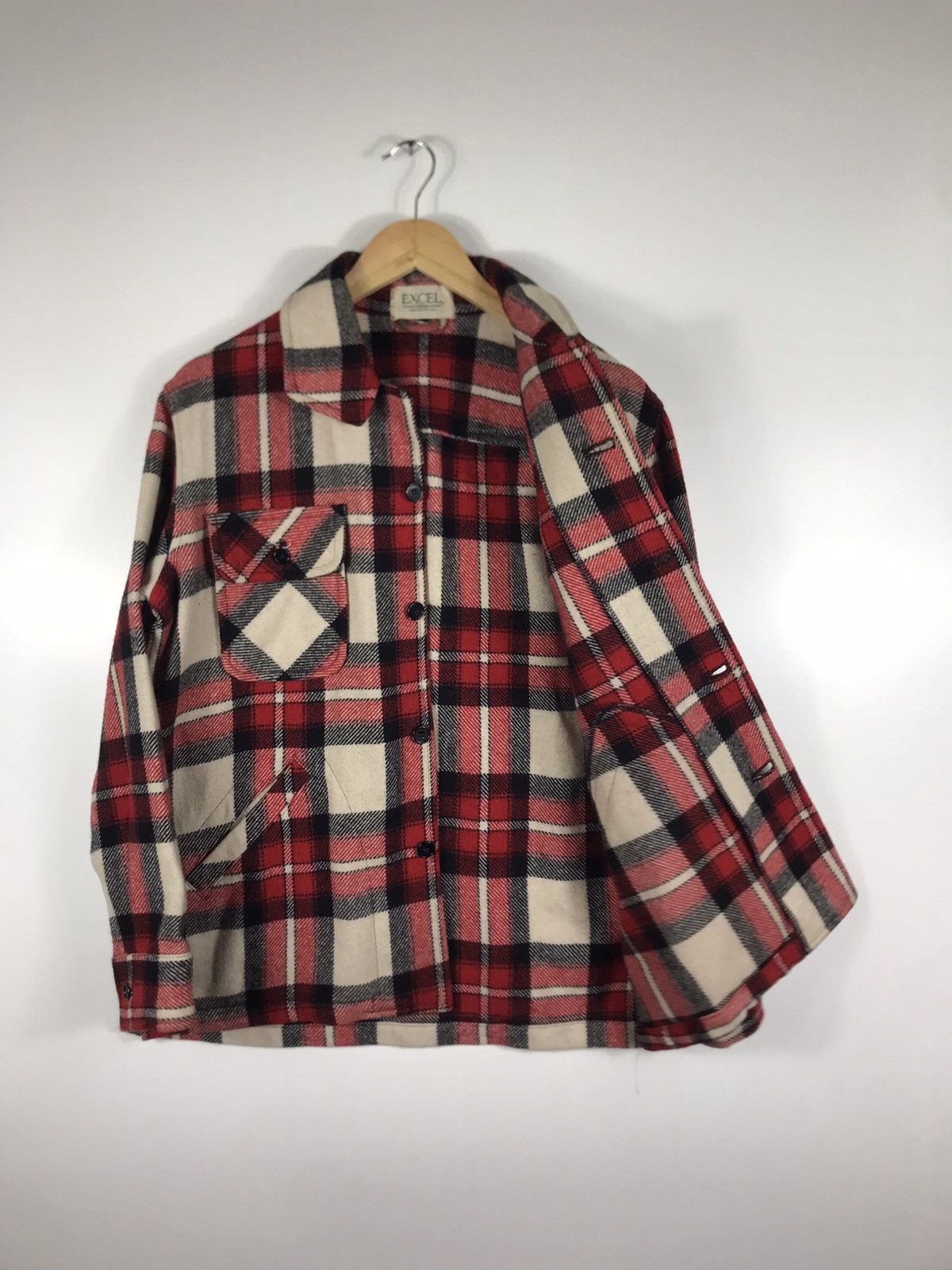 Japanese Brand × Vintage ⚡️Vintage Excel Wool Flannel Chore Shirt Jacket Size US M / EU 48-50 / 2 - 11 Thumbnail
