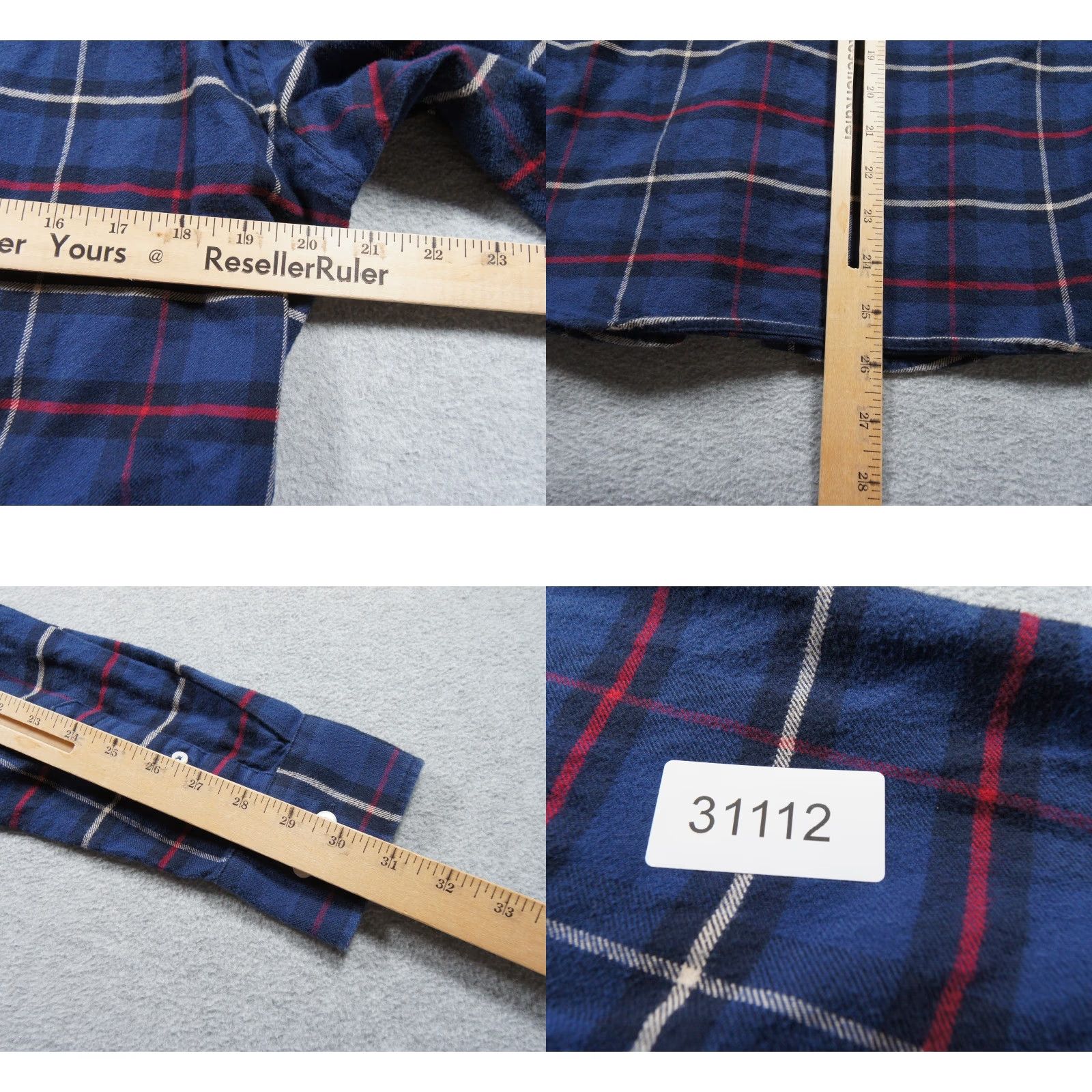 UNTUCKit UNTUCKit Shirt Mens Medium Blue Button Up Flannel Long Sleeve Plaid Andes Size US M / EU 48-50 / 2 - 8 Thumbnail