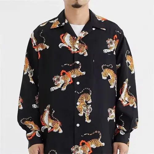 Japanese Brand Hawaiian Aloha Shirt Animal Tiger Stripe Printed Size US XL / EU 56 / 4 - 2 Thumbnail
