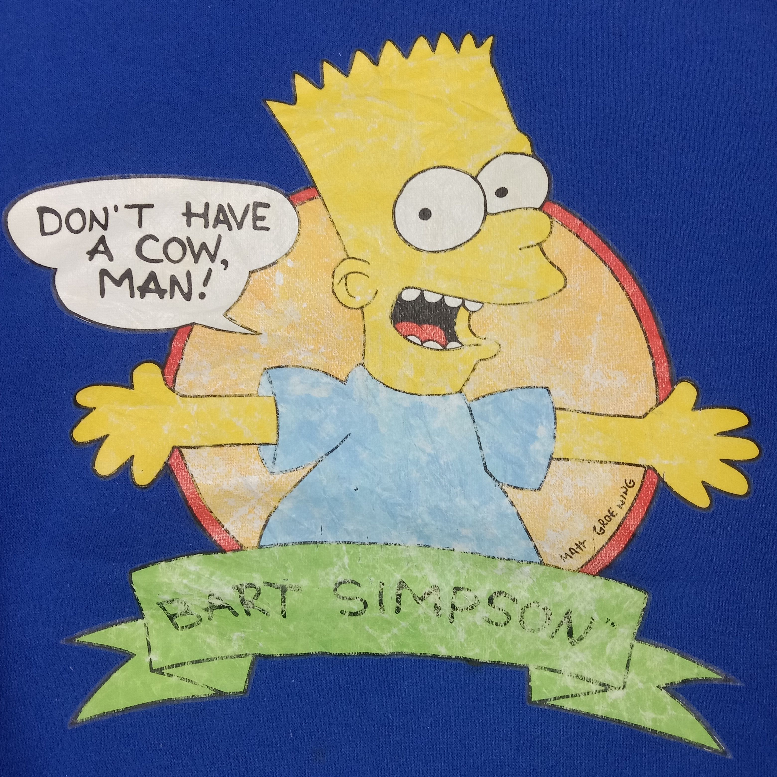 The Simpsons × Vintage Bart Simpson Cartoon Vintage Sweatshirt Size US L / EU 52-54 / 3 - 2 Thumbnail