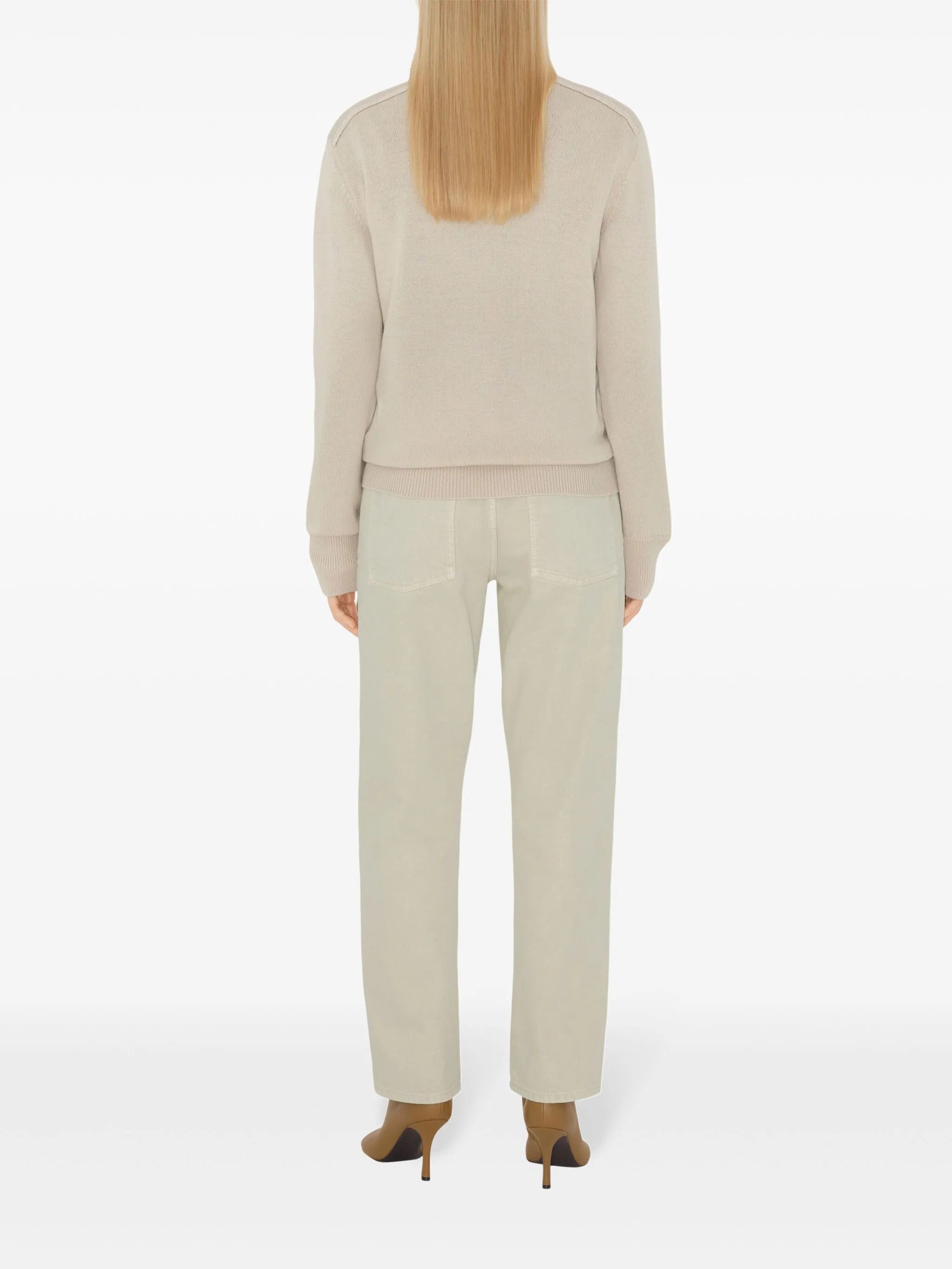 Burberry os11x1225 Dup / Check Label Wool Sweater in Beige Size S / US 4 / IT 40 - 3 Thumbnail