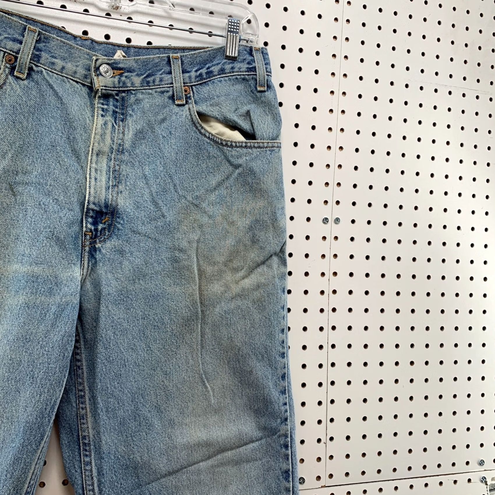 Levi's Vintage 90s Levi'S 550 Denim Blue Jeans Mens Size Fits 35X28.5 Relaxed Straight Size US 35 - 7 Thumbnail