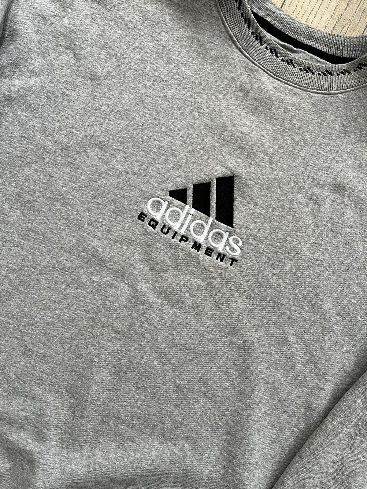 Adidas × Equipment × Vintage Adidas Equipment Vintage Sweatshirt Grey Crewneck Size US XL / EU 56 / 4 - 3 Thumbnail
