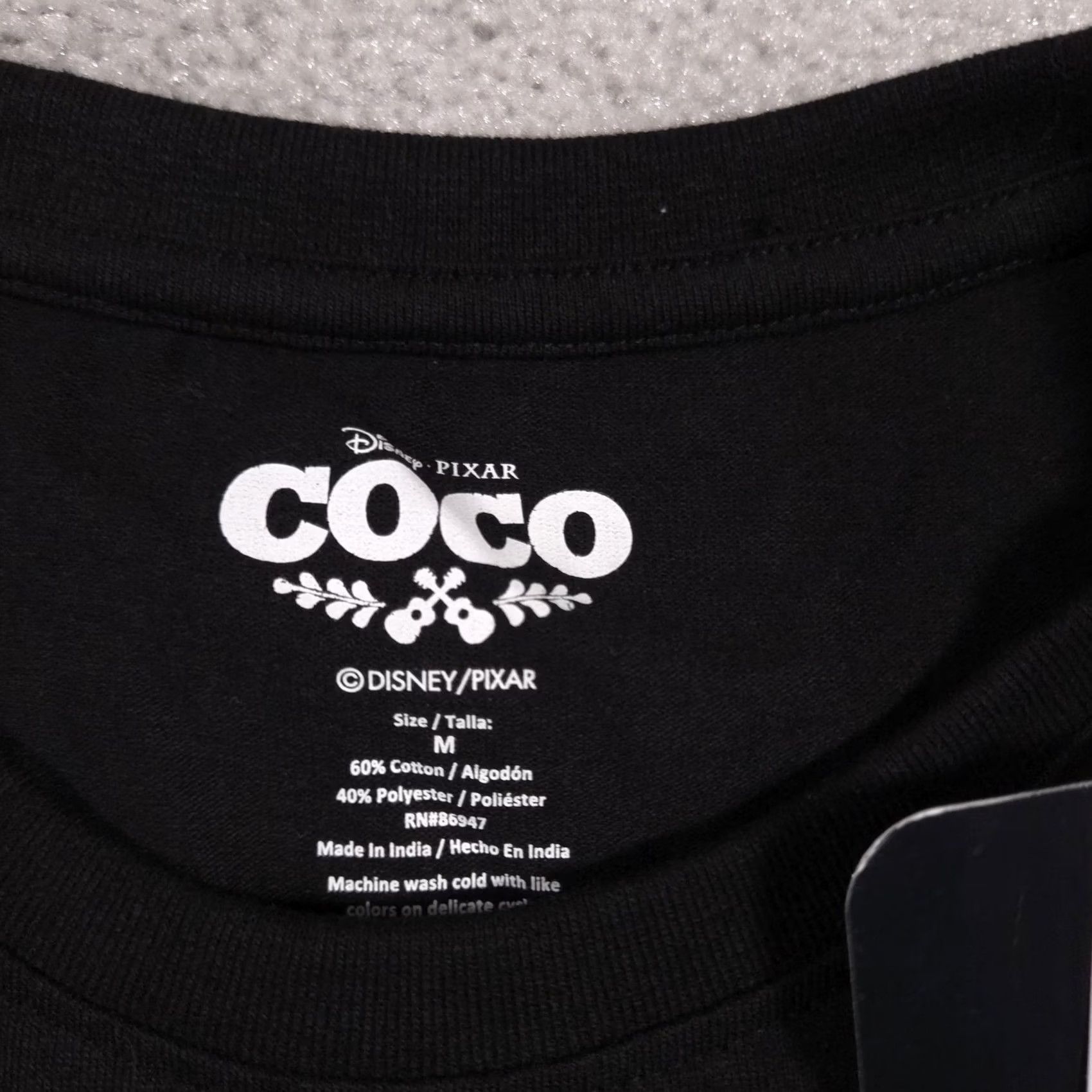 Disney Disney Pixar COCO Shirt Adult Medium Black Live in the Land of the Dead Movie Shirt Size US M / EU 48-50 / 2 - 6 Thumbnail