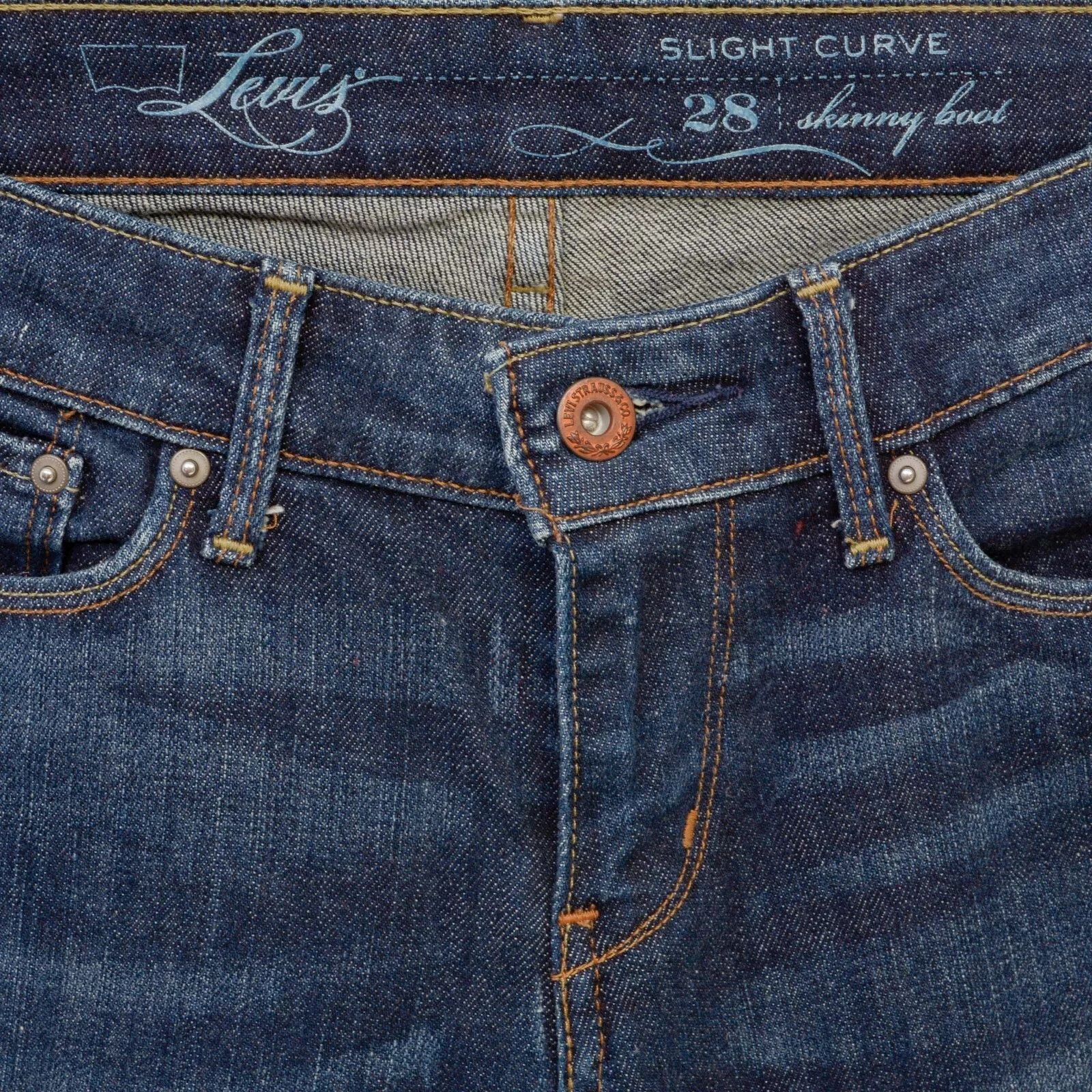 Levi's STRAUSS Slight Curve Skinny Boot Women W28 L32 Wide Trousers Size 28" / US 6 / IT 42 - 5 Thumbnail