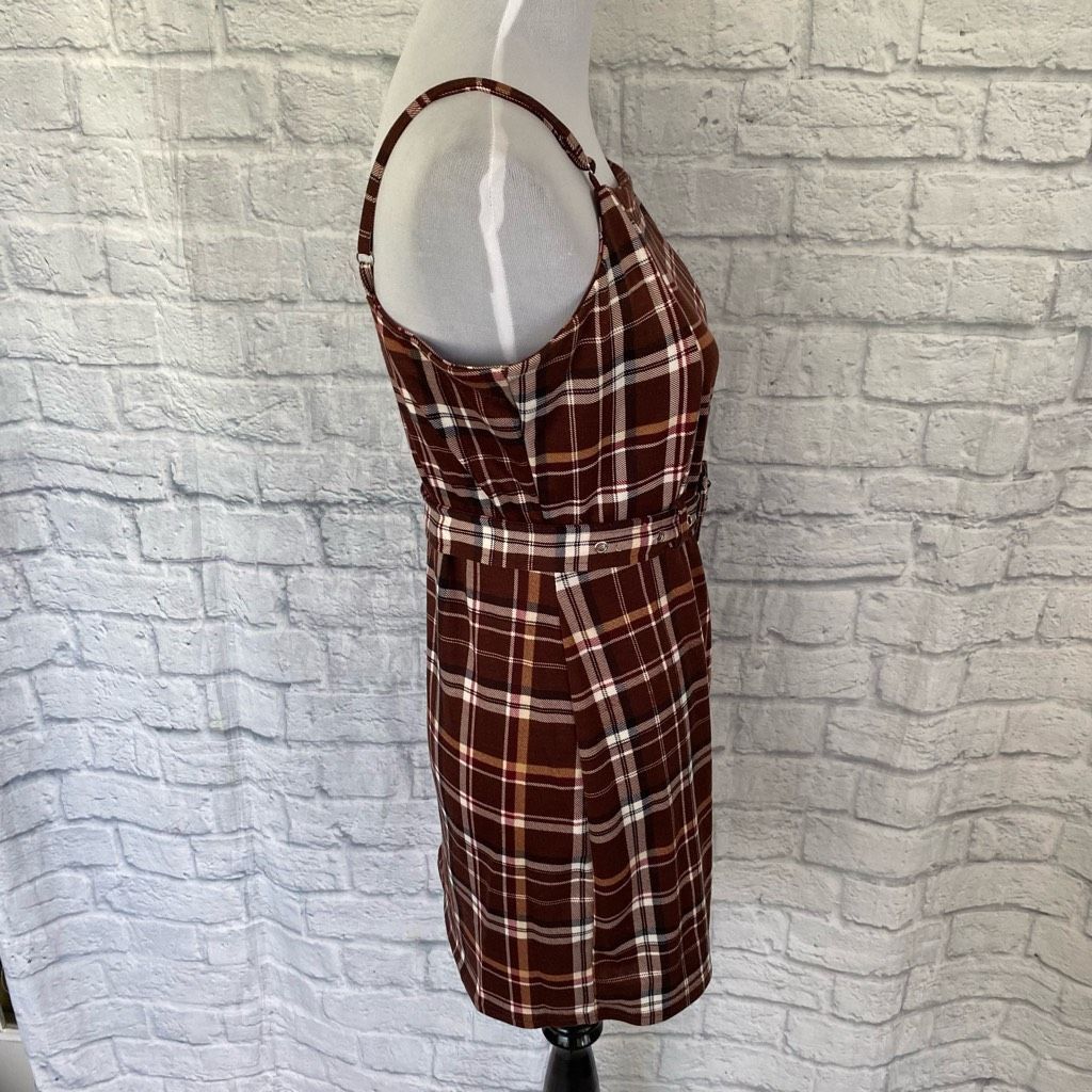 Other Jolie & Joy by FCT with Love women L brown plaid bodycon spa Size L / US 10 / IT 46 - 5 Thumbnail