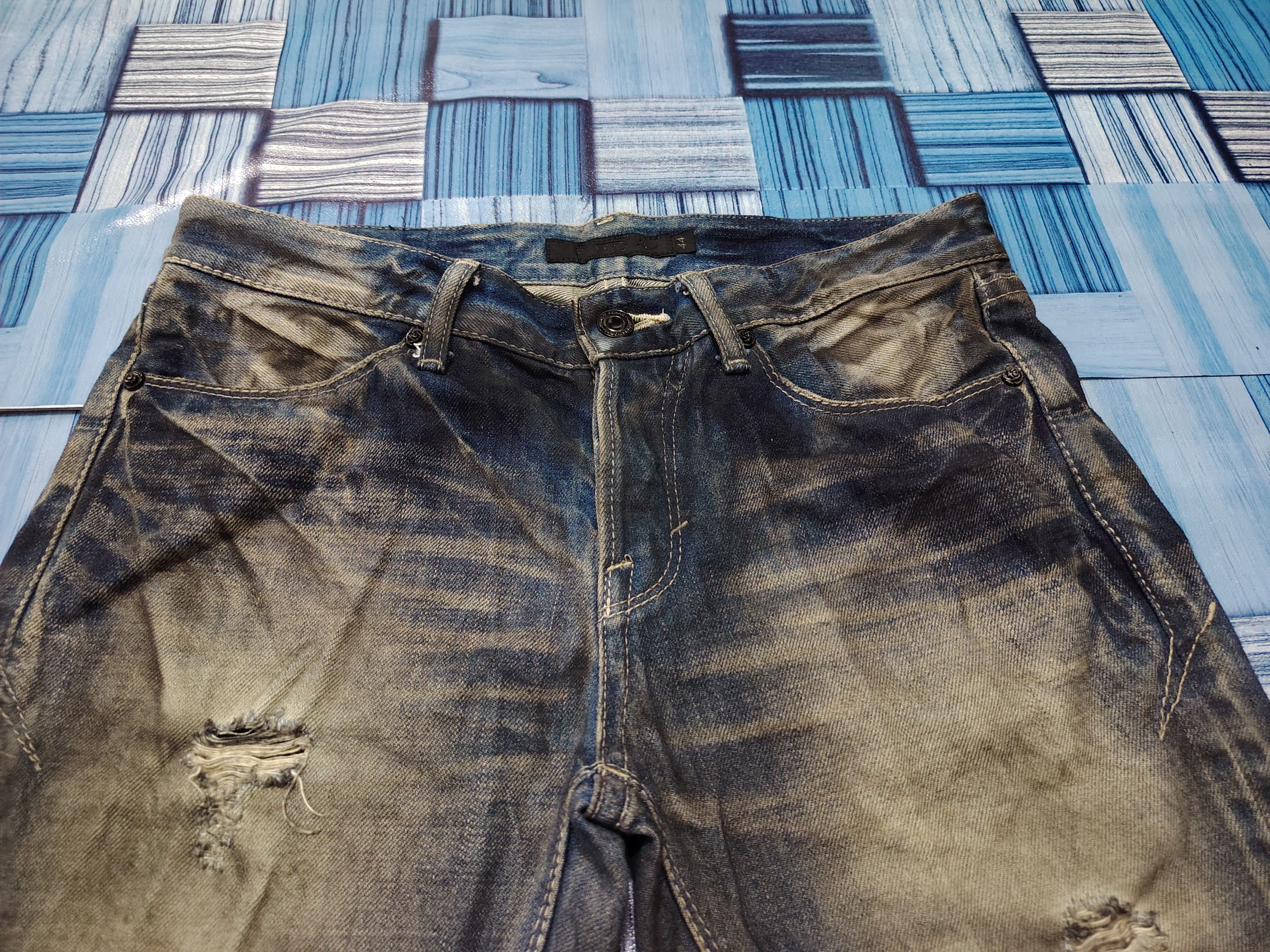 GOSTAR DE FUGA 💥Insane💥Rare💥Fuga Distressed Flared Jeans inspired I6W9 Size US 30 / EU 46 - 3 Thumbnail