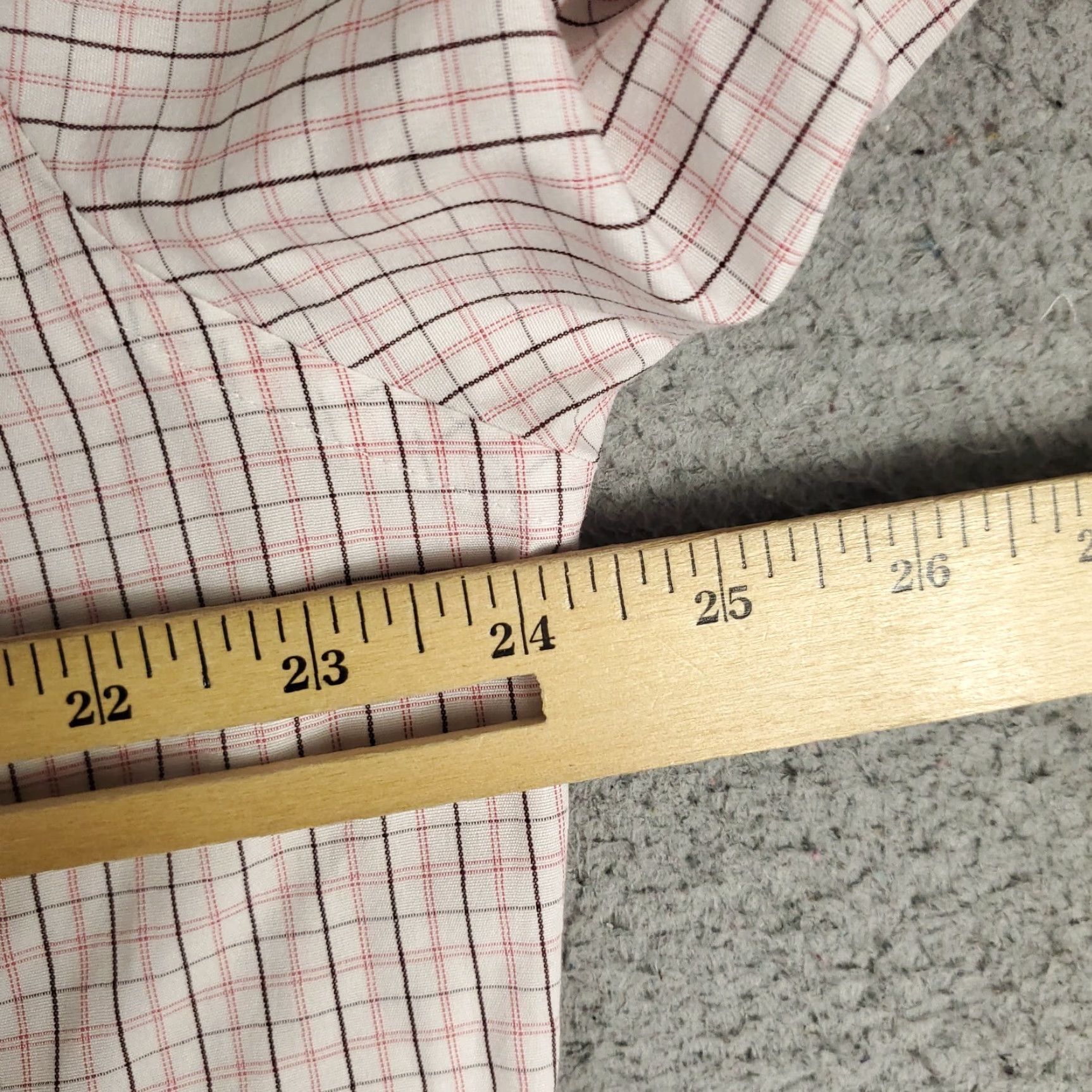 Brooks Brothers VINTAGE Brooks Brothers Shirt Mens 16.5 Red Plaid Dress Shirt Long Sleeve Regular Non-Iron Button Up" Size 42R - 6 Thumbnail