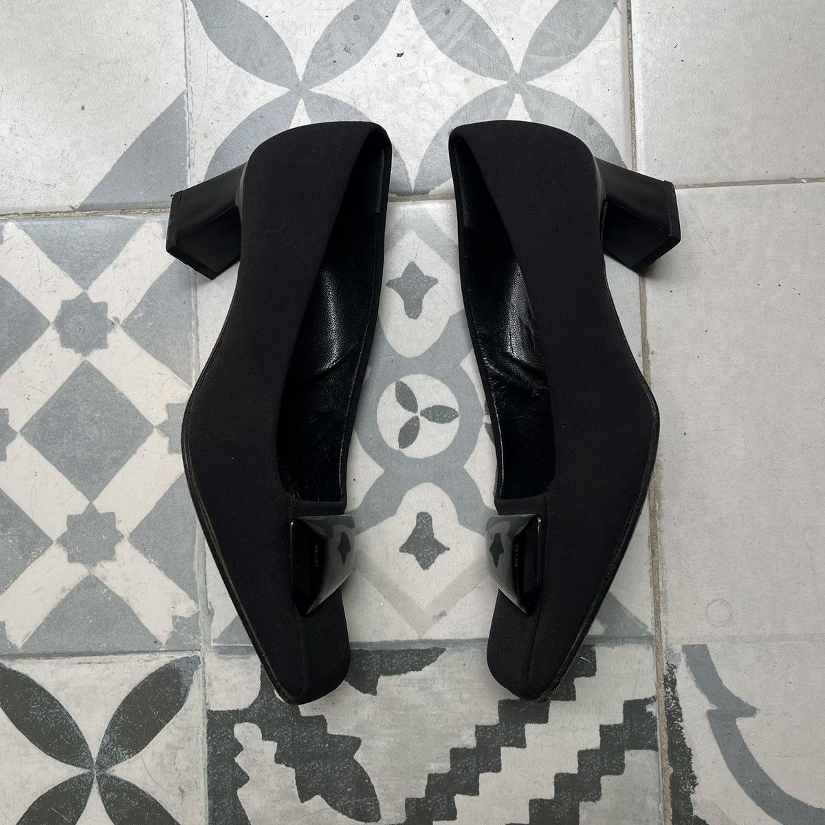 Prada 90's Prada Square Toe Neoprene Heels Size US 6 / IT 36 - 2 Thumbnail