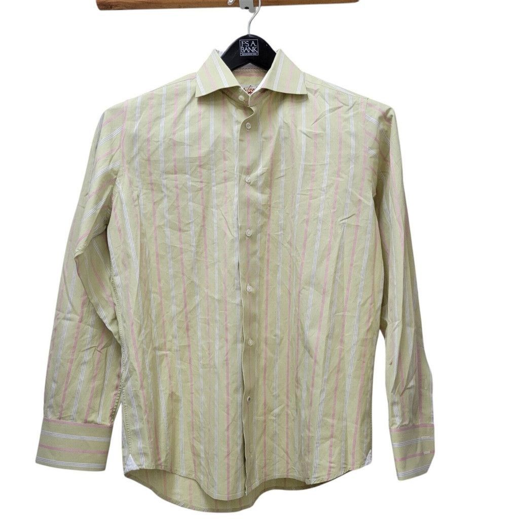 Robert Graham Robert Graham Men's Stripe Dress Shirt Large Pre-owned Size US L / EU 52-54 / 3 - 1 Thumbnail