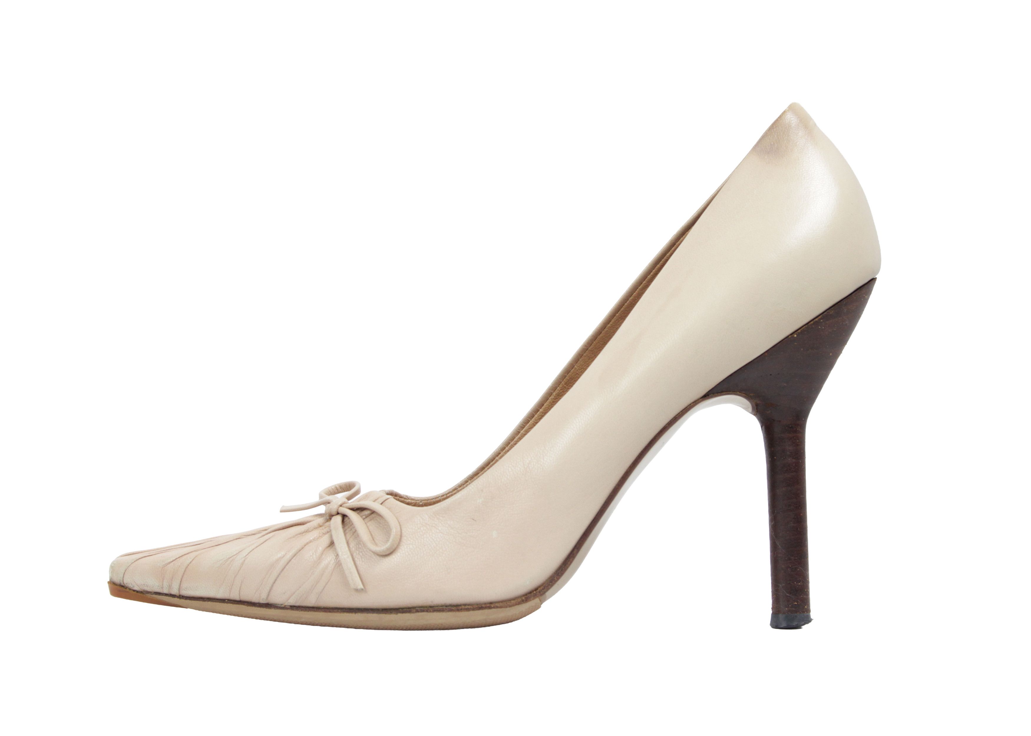Gucci F/W99 Tom Ford Era Crinkle Bow Pumps Vintage Size US 7 / IT 37 - 2 Thumbnail