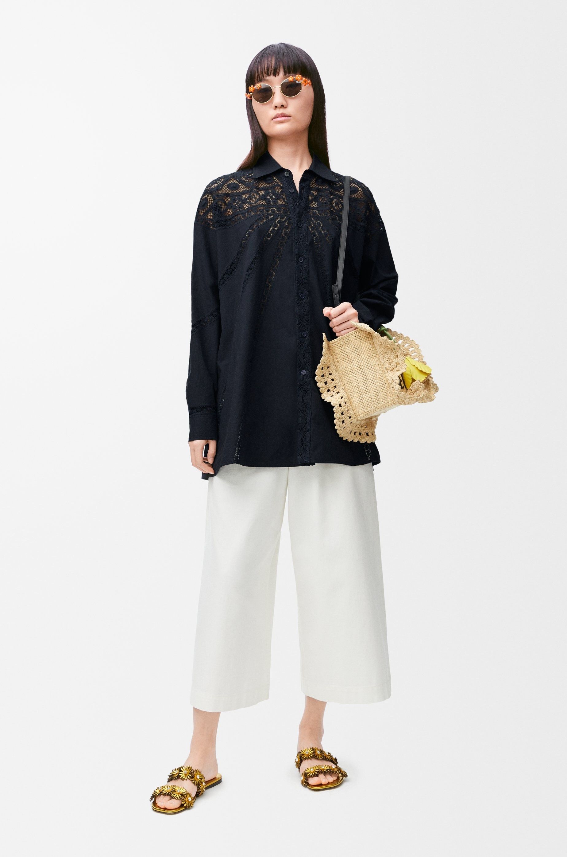 Loewe o1in1g0426 Shirt in Navy Blue Size M / US 6-8 / IT 42-44 - 2 Thumbnail