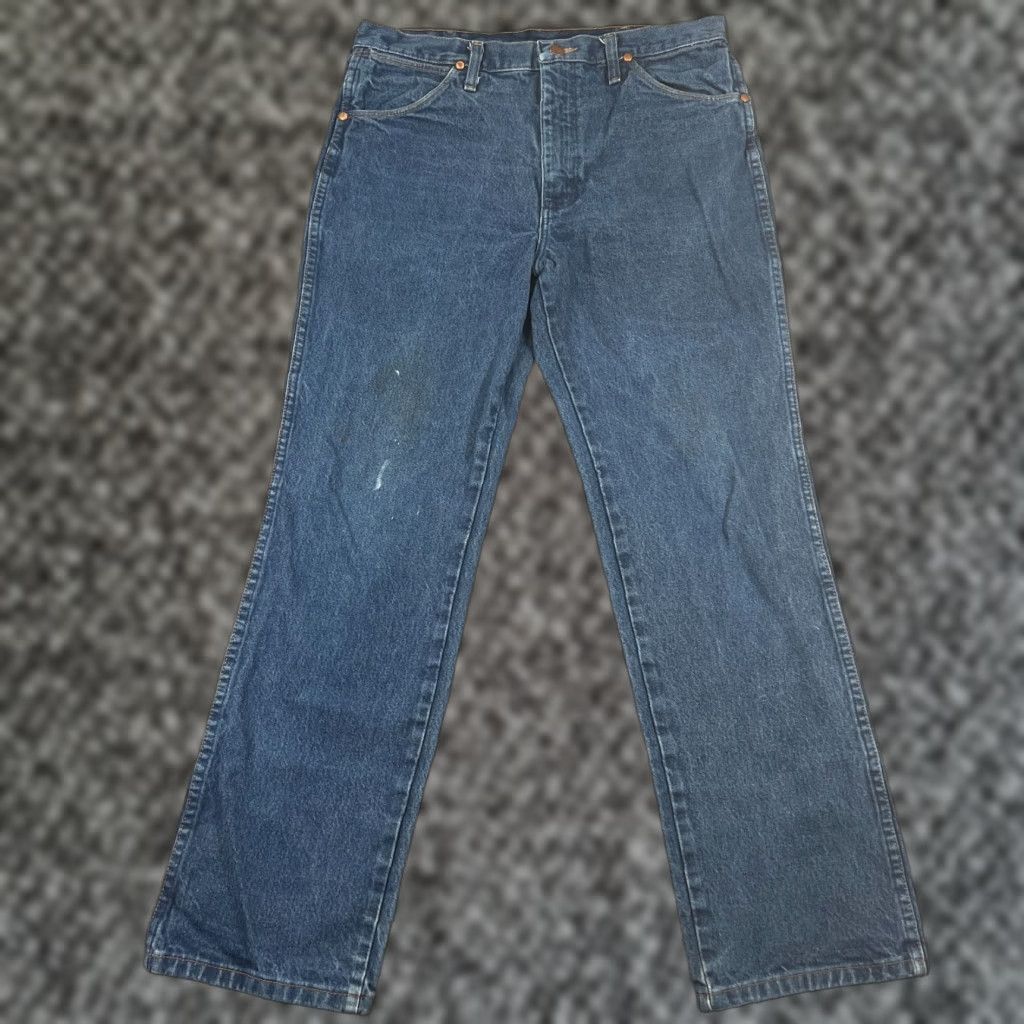Wrangler VINTAGE Wrangler Cowboy Cut Jeans Mens 34x30 Dark Blue Western Straight Fit Denim Size US 34 / EU 50 - 1 Thumbnail