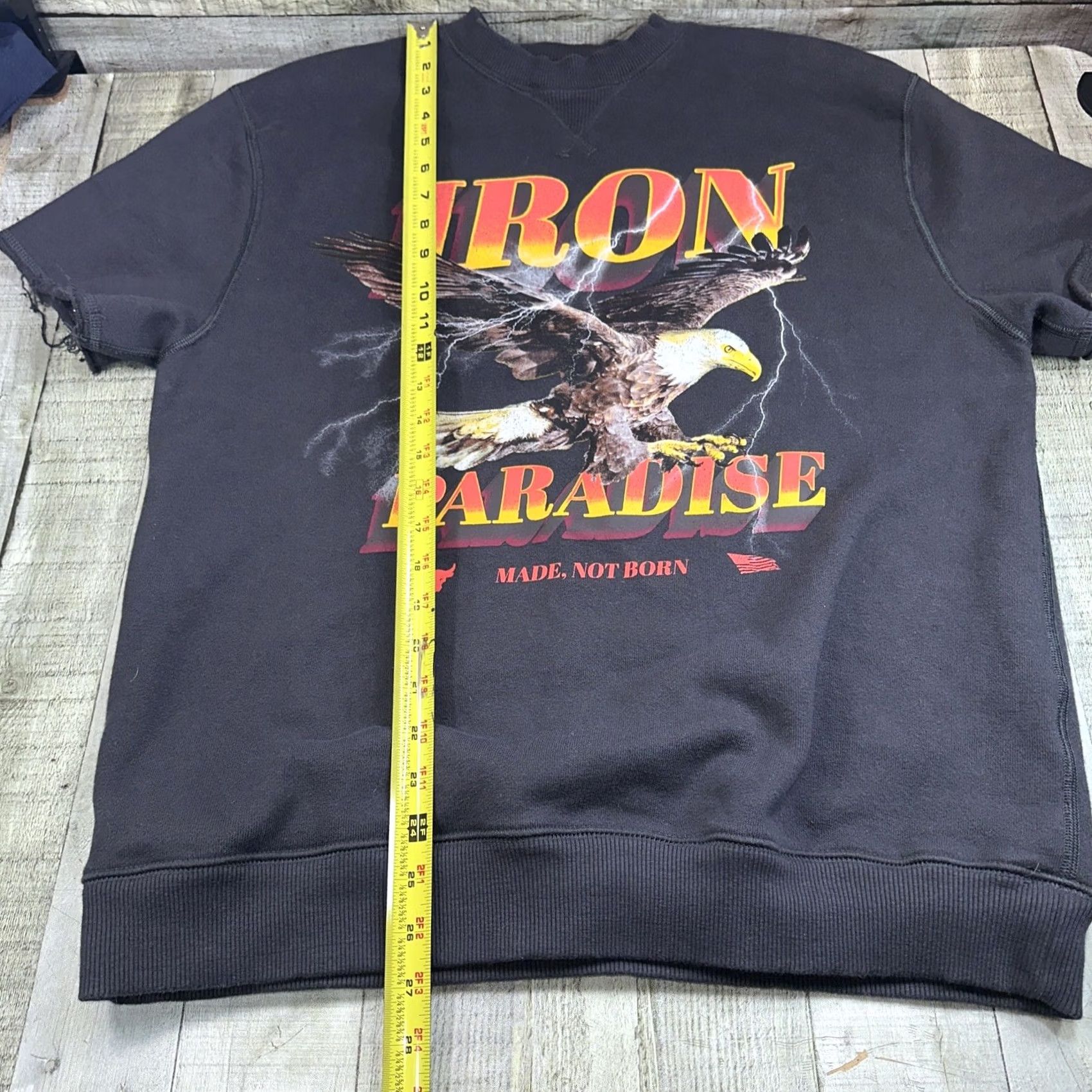 Under Armour Under Armour Project Rock Sweatshirt Mens M Black Short Sleeve Graphic Print Warrior Logo Pullover Crew Neck Cotton Blend Relaxed Fit Size US M / EU 48-50 / 2 - 8 Thumbnail