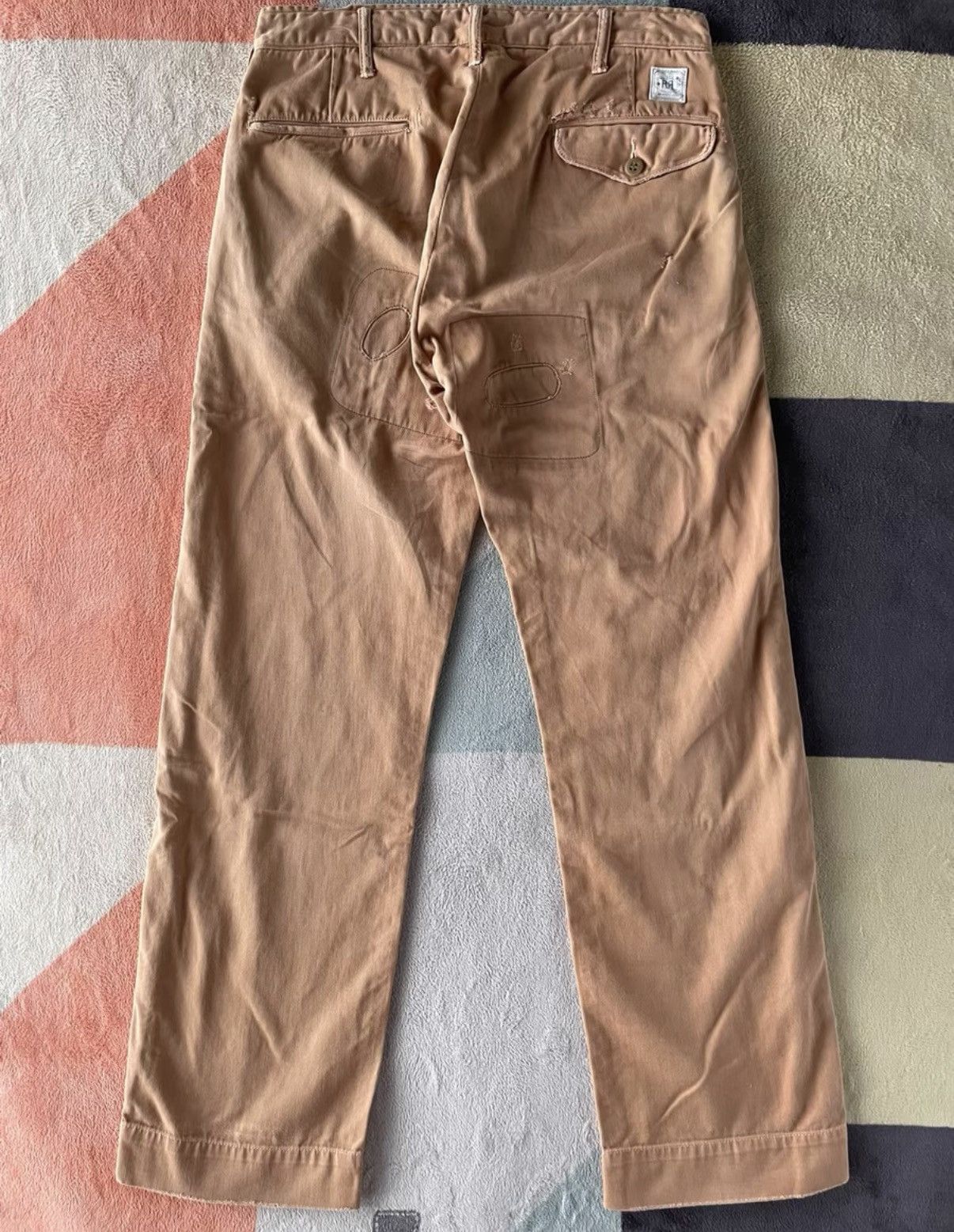 RRL Ralph Lauren RRL Ralph Lauren Double RL Patchwork Casual Pants K22 Size US 28 / EU 44 - 6 Thumbnail