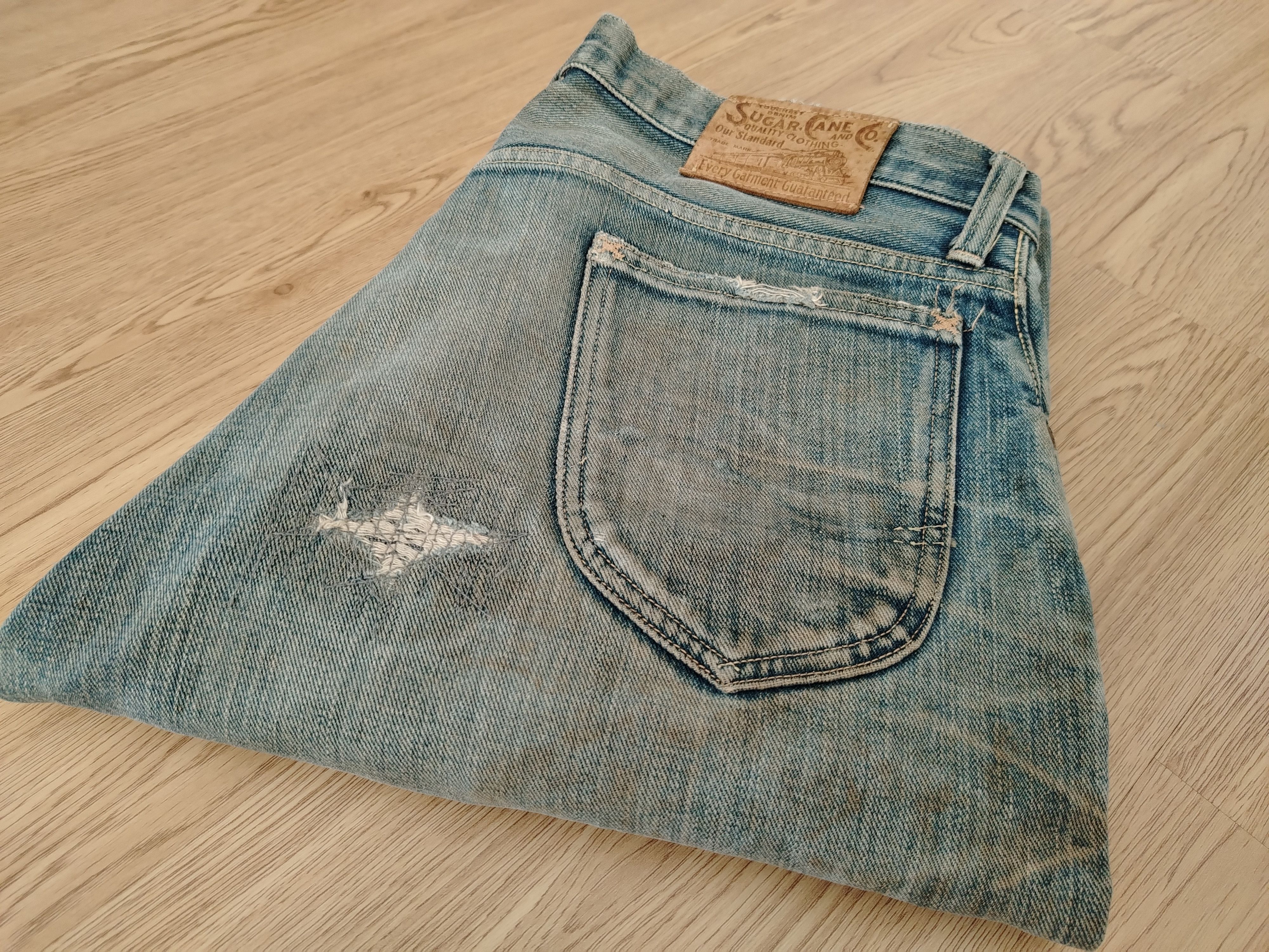 Sugar Cane Sugar Cane Jeans Vintage Sashiko Patches Size US 32 / EU 48 - 24 Thumbnail