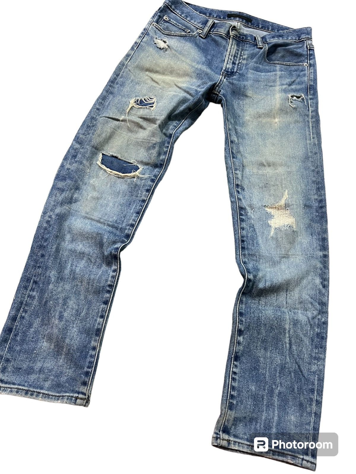 Japanese Brand × Seditionaries × Uniqlo UNIQLO DISTRESSED DENIM VERY RARE Size US 30 / EU 46 - 1 Thumbnail