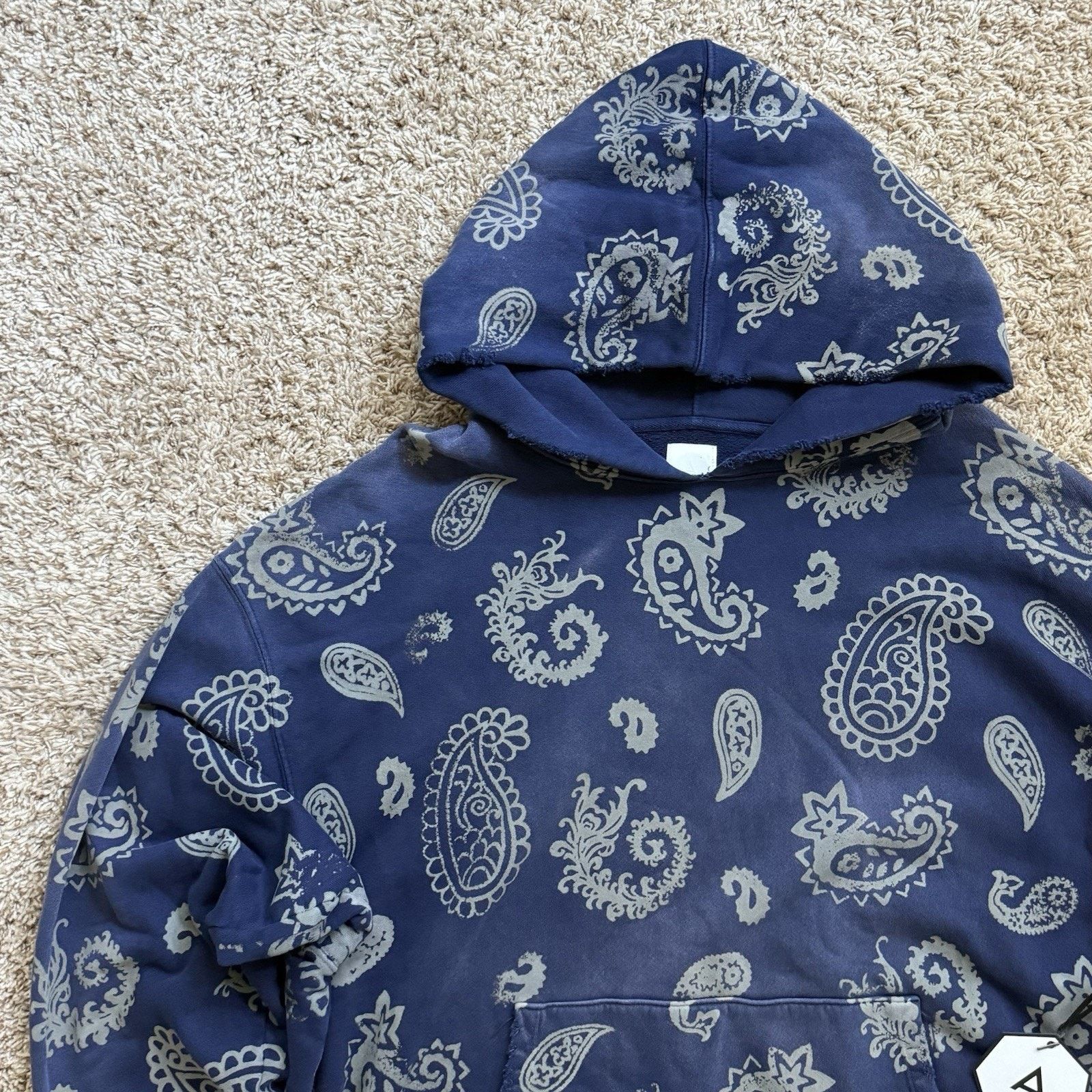Alchemist $450 Alchemist Paisley Print Blue Cotton Hoodie Distressed Size US XXL / EU 58 / 5 - 13 Thumbnail