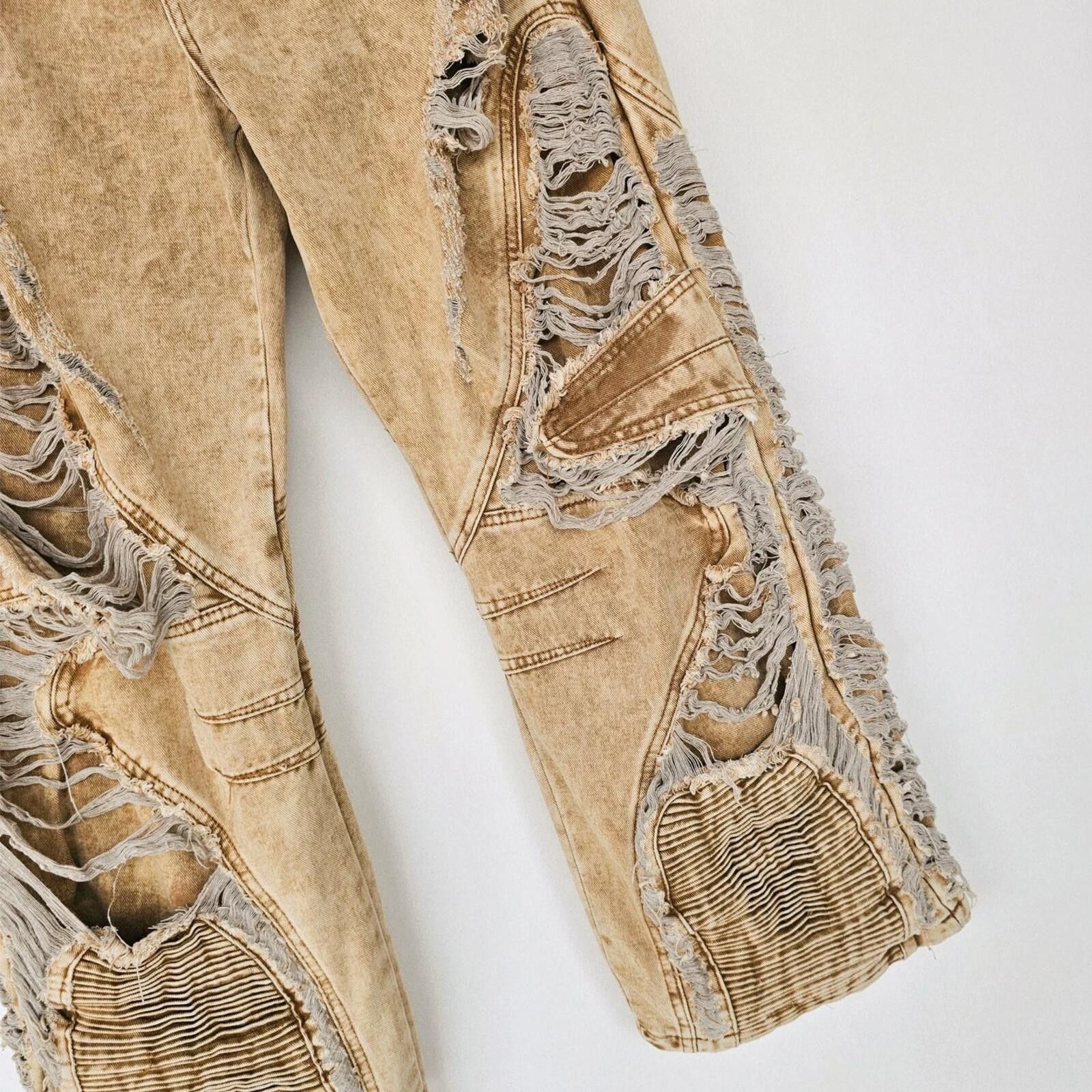 Other Wax-Dyed All-Over Print Banana-Cut Wide-Leg Jeans Size US 30 / EU 46 - 5 Thumbnail