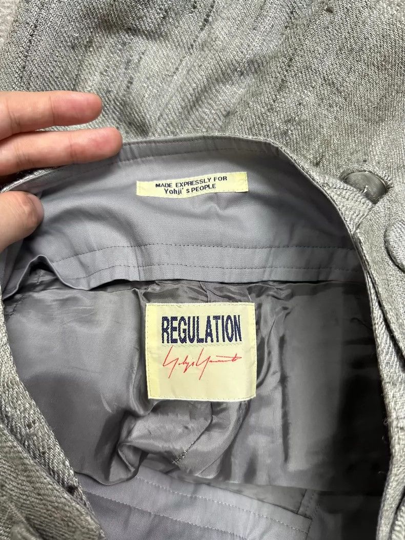 Yohji Yamamoto Yohji Yamamoto Regulation breasted silk-linen blended trous Size US 28 / EU 44 - 6 Thumbnail