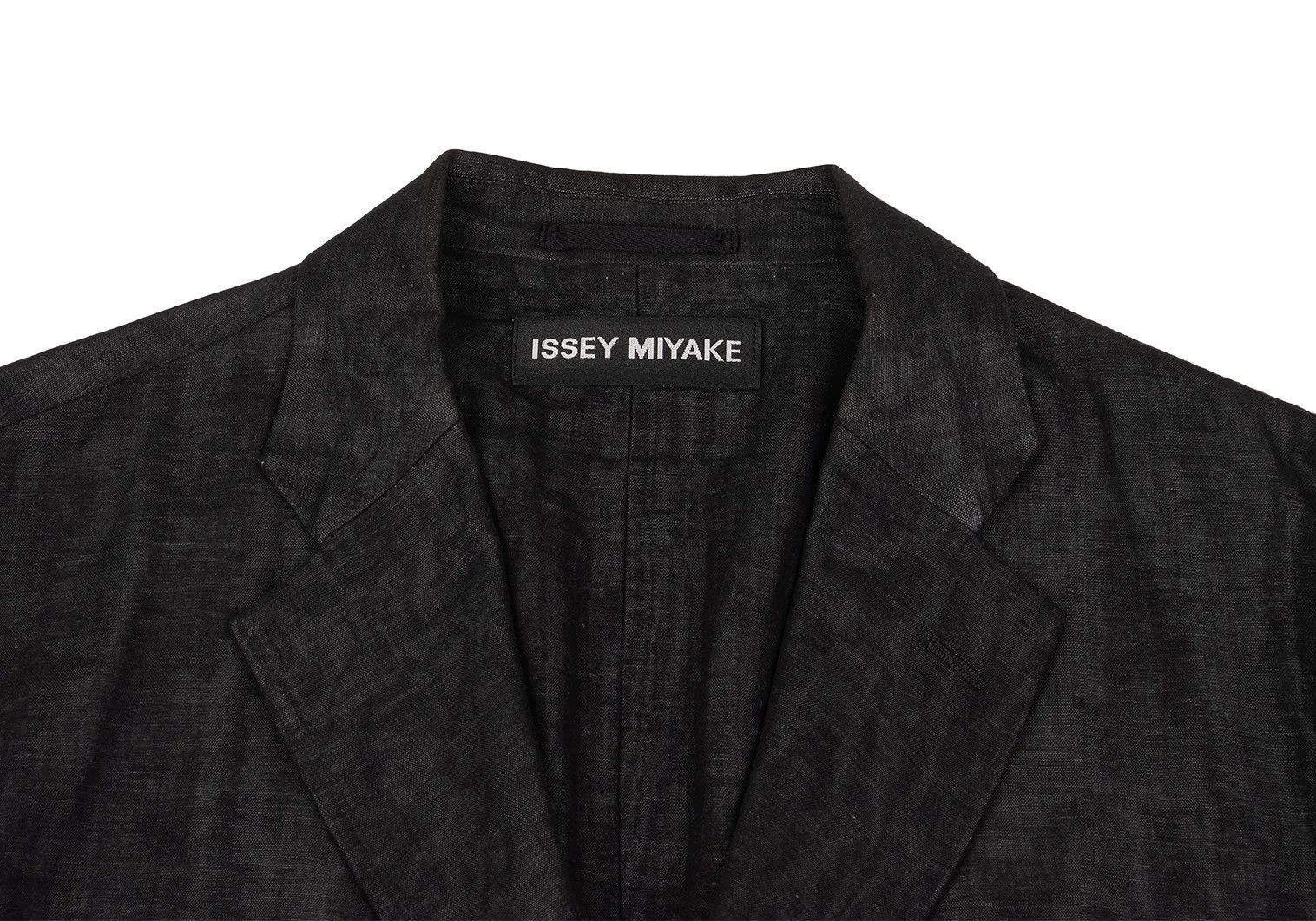 Issey Miyake Cotton Linen Glossy Tailored Jacket in Black Size 4 Size US XL / EU 56 / 4 - 3 Thumbnail