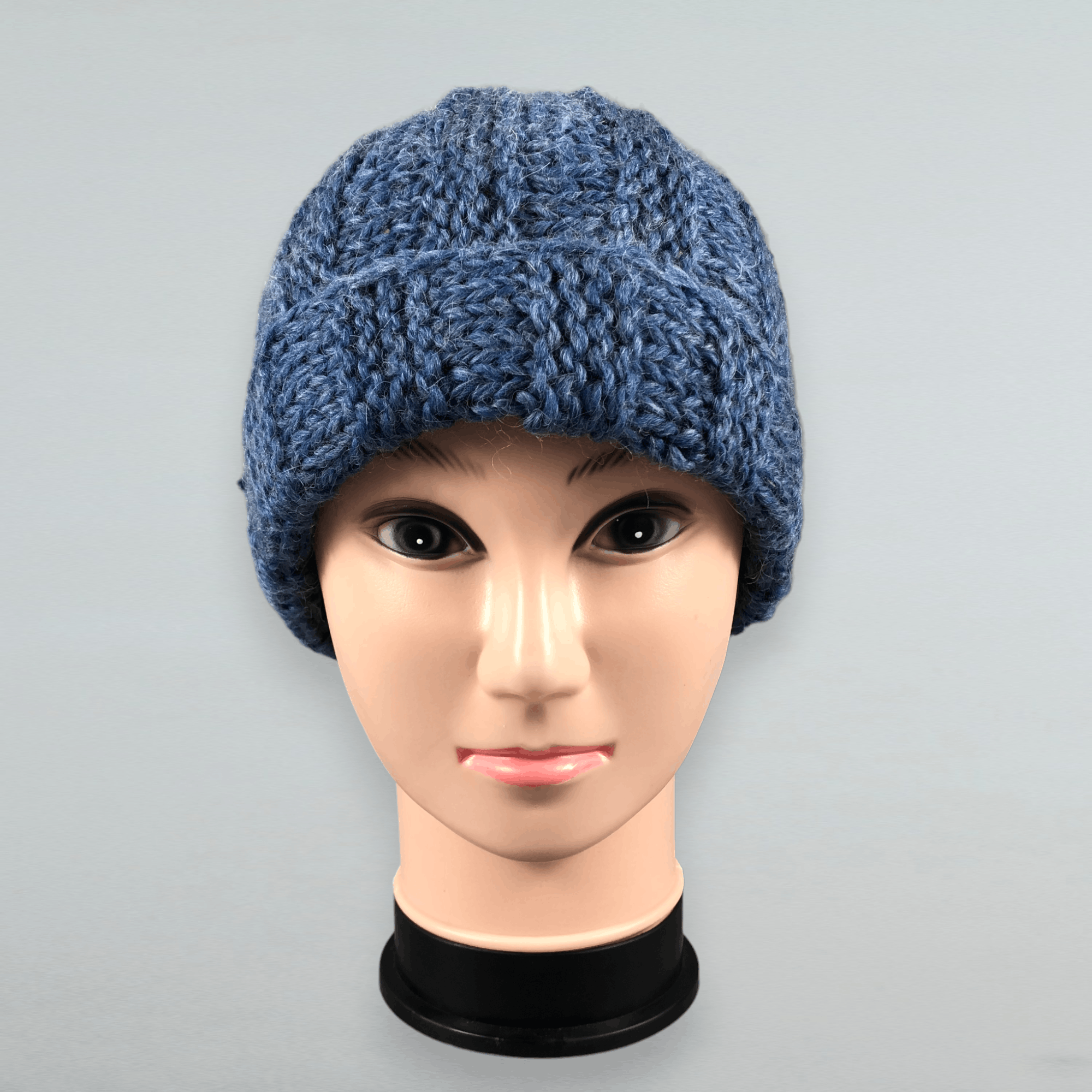 Japanese Brand Plain Cable Knit Beanie Size ONE SIZE - 1 Thumbnail