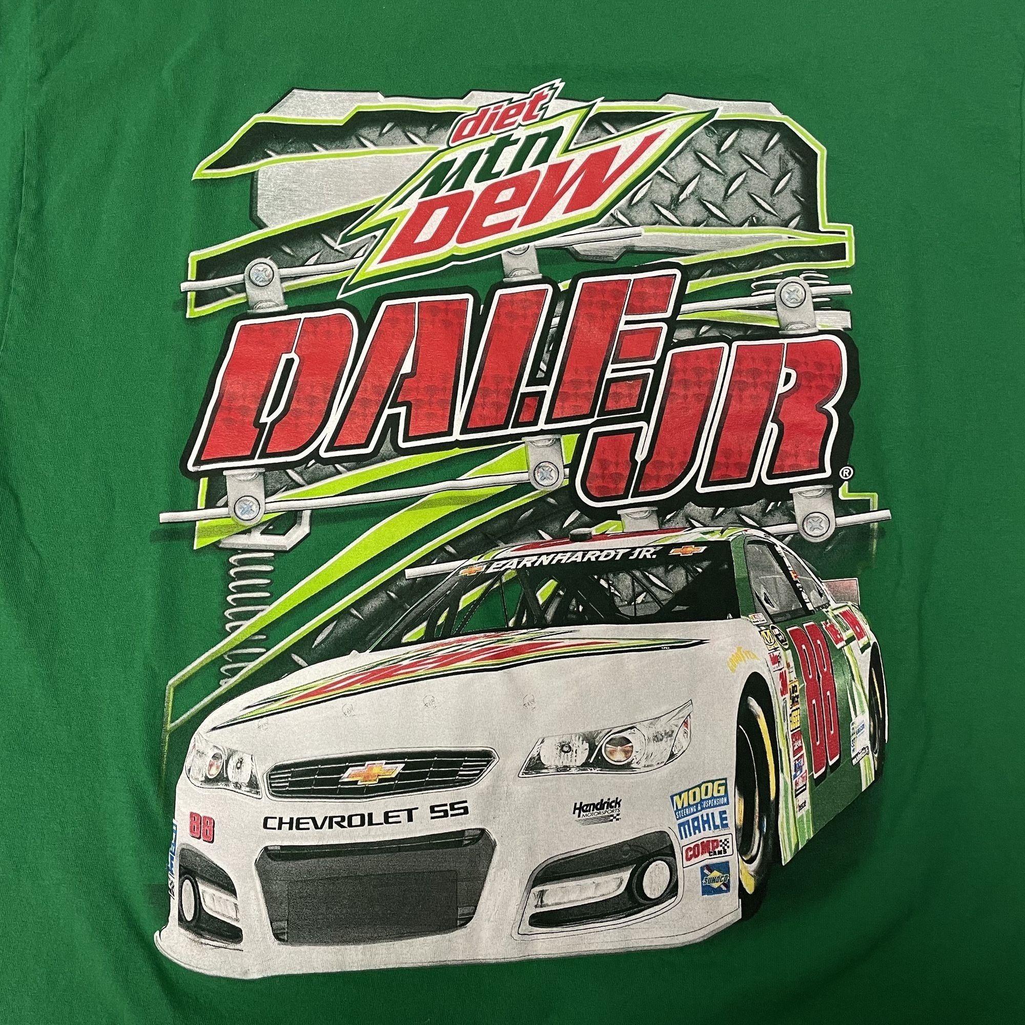 NASCAR Vtg NASCAR Mountain MTN Dew DALE Earnhardt Racing T Shirt Size US XL / EU 56 / 4 - 2 Thumbnail