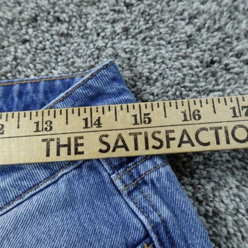 Vintage Flying Monkey Jeans Womens 26 Light Blue Denim Low Rise Flare Boho Faded Jeans Size 26" / US 2 / IT 38 - 5 Thumbnail