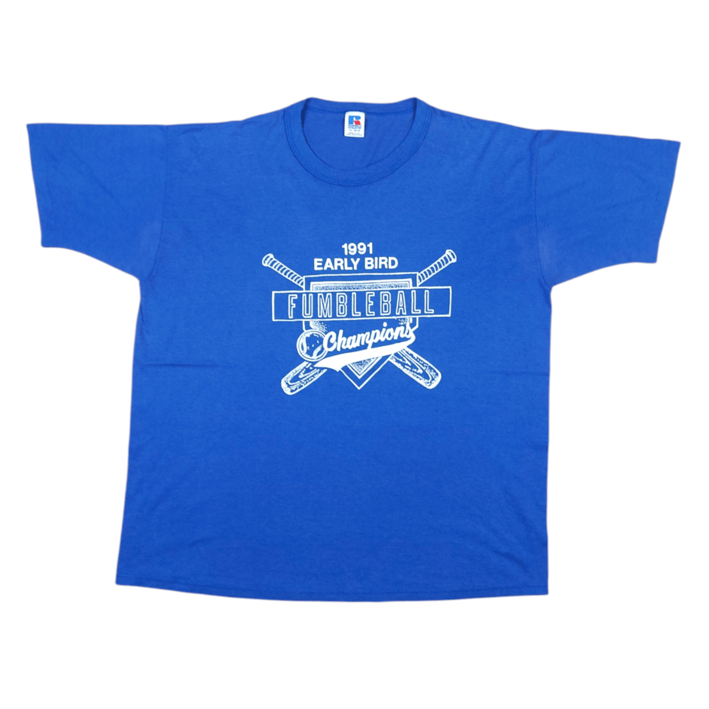 Russell Athletic × Vintage Vintage 90s Russell Athletic 1991 FUMBLEBALL Champions TEE Size US XL / EU 56 / 4 - 1 Thumbnail