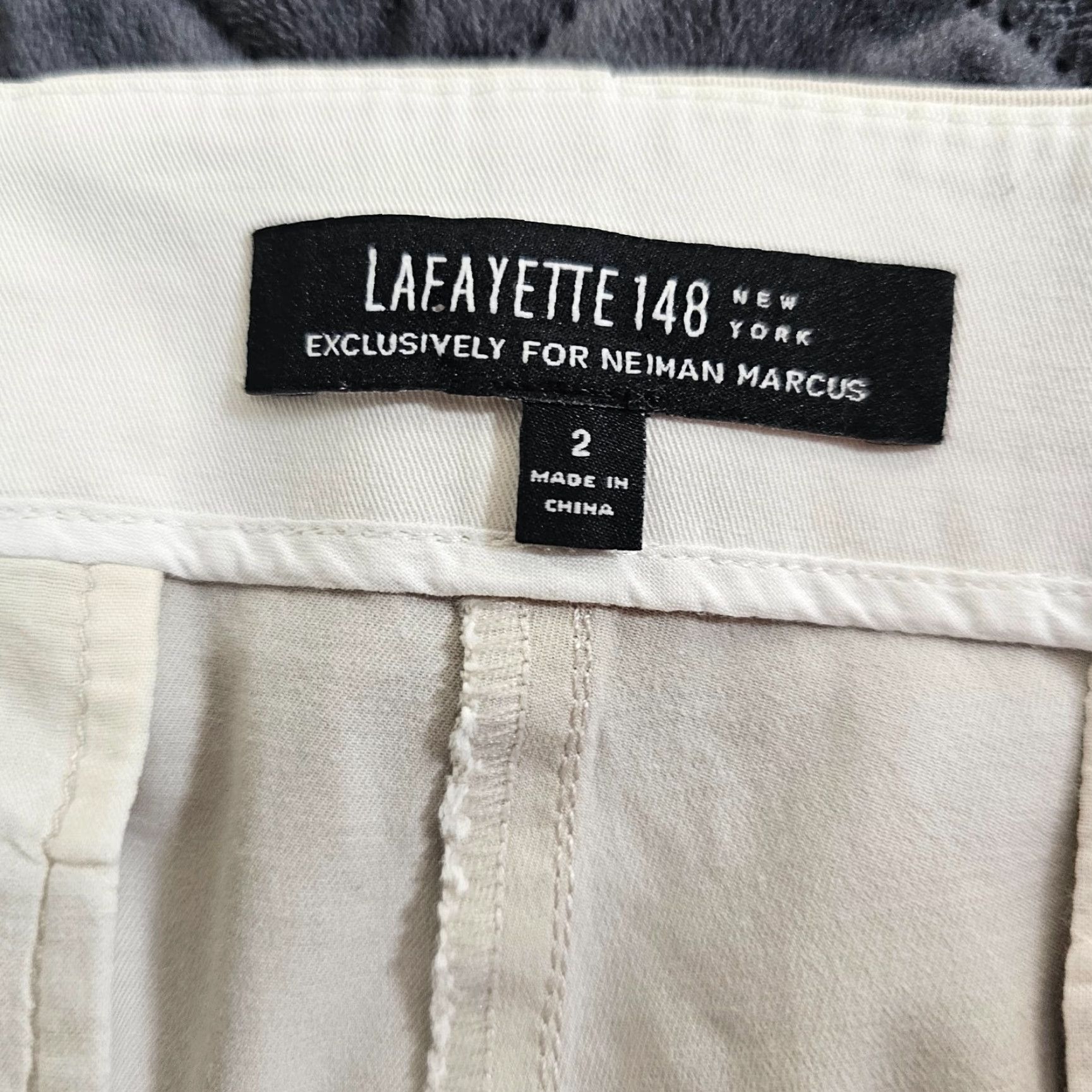Vintage Studio 148 by Lafayette New York Women's Casual Stretch Pants White Size 2 Ankle Regular Size 26" / US 2 / IT 38 - 3 Thumbnail
