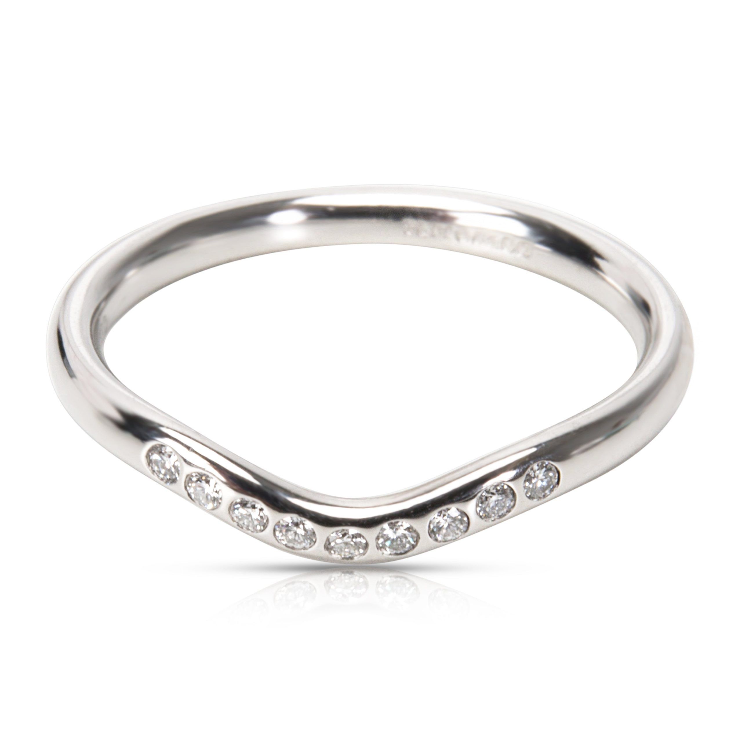 Tiffany Elsa Peretti Wedding Band in Platinum ctw