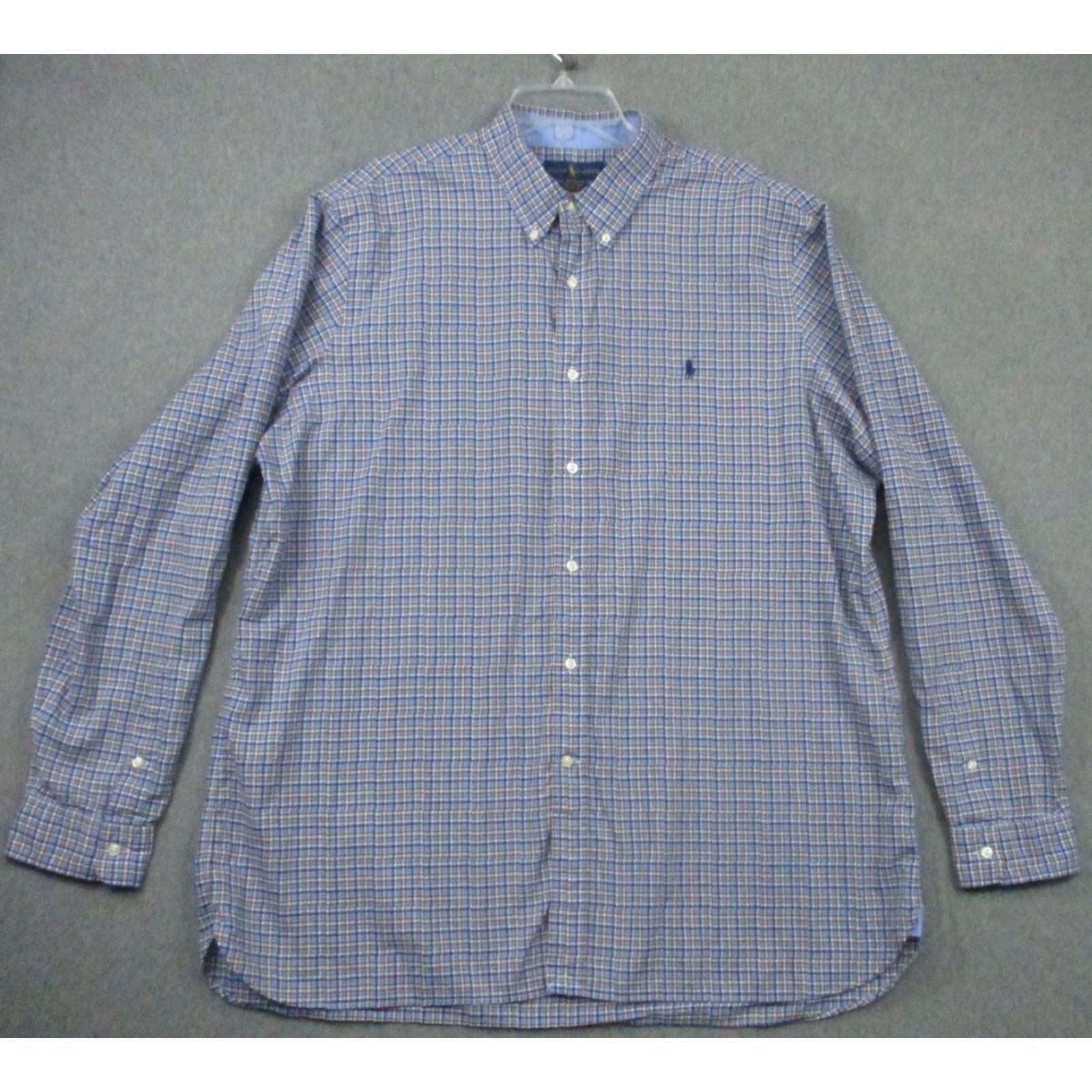Ralph Lauren Ralph Lauren Shirt Men’s XXL Blue Long Sleeve Plaid Stretch Pony Size US XXL / EU 58 / 5 - 2 Thumbnail