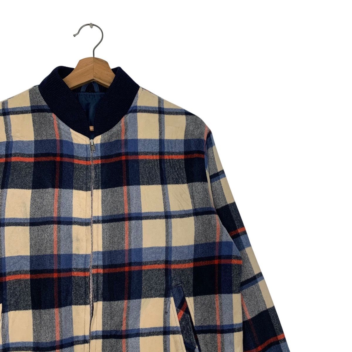 Vintage Vintage 90's Unbrand Checked Plaid Bomber Jacket #2700-C121 Size US M / EU 48-50 / 2 - 4 Thumbnail