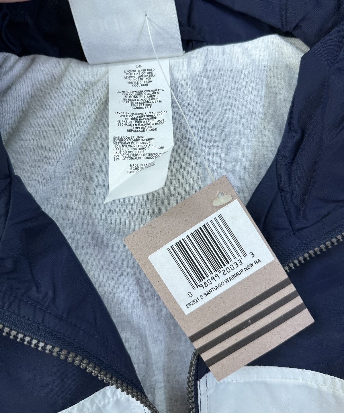 Adidas Vintage 1990s Adidas Santiago Warmup Tracksuit Navy Size S Size US S / EU 44-46 / 1 - 8 Thumbnail