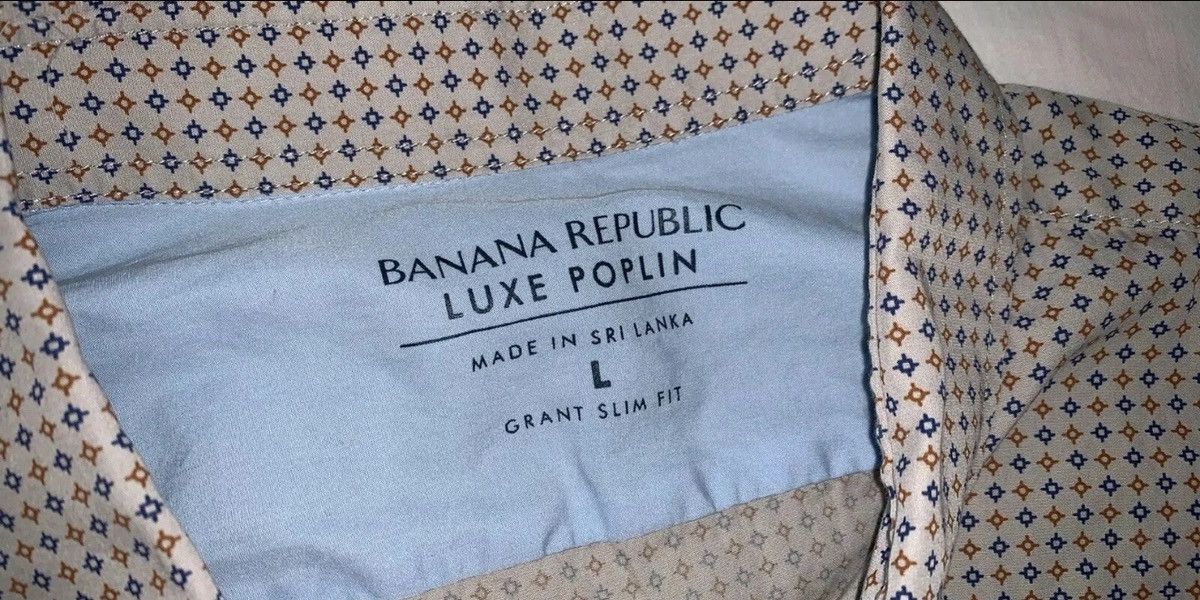 Banana Republic Banana Republic Luxe Poplin Button-Up Shirt Slim Fit Large Size US L / EU 52-54 / 3 - 2 Thumbnail