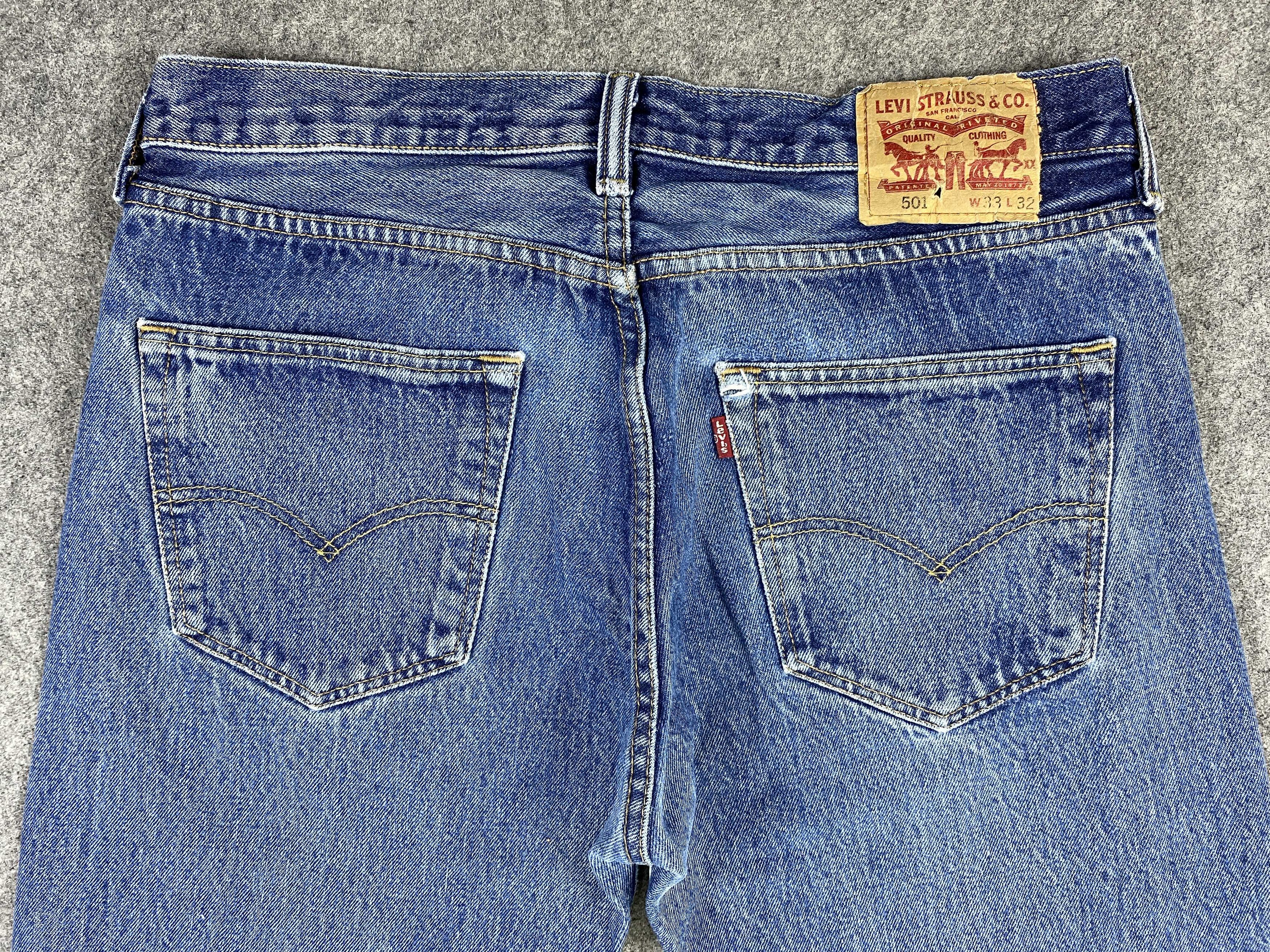 Japanese Brand Blue Vintage Levi's 501 Jeans 33x31 Denim -JN1688 Size US 33 - 4 Thumbnail