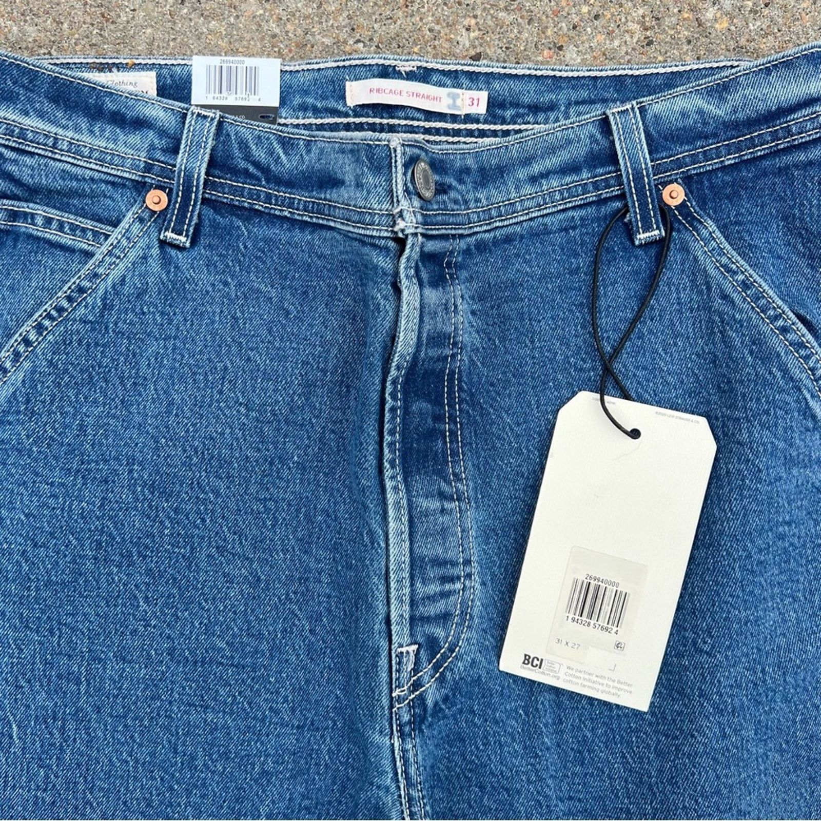 Levi's Levi’s Rib Cage Straight Ankle Jeans Utility Carpenter NWT Size 31" - 7 Thumbnail