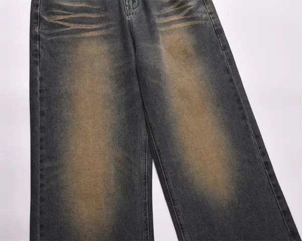 Japanese Brand Washed distressed oversize loose casual wide-leg jeans Size US 34 / EU 50 - 6 Thumbnail
