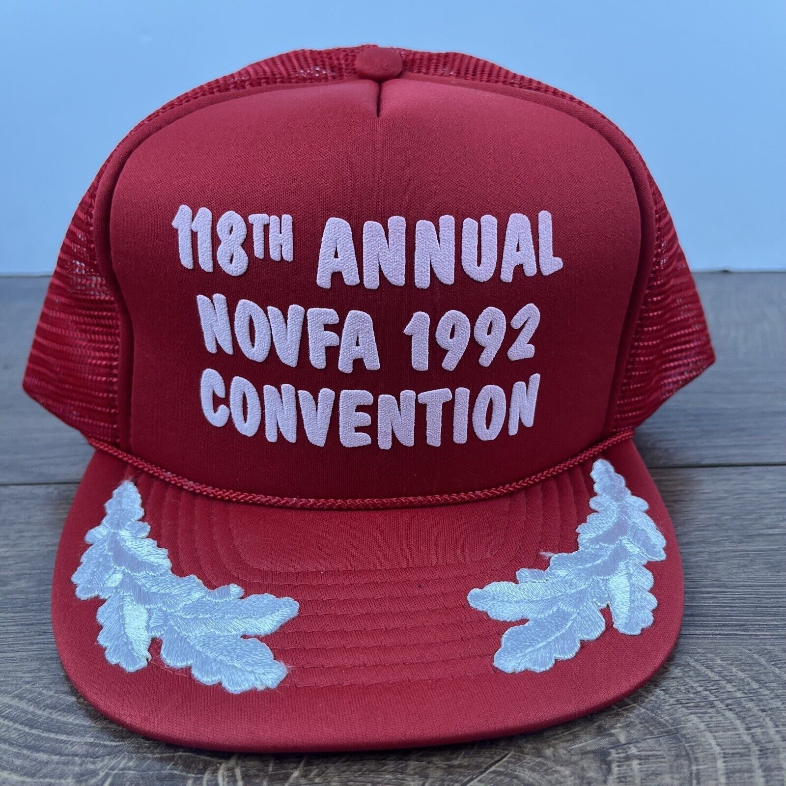 Other 118th Annual NOVFA Convention Hat 1992 Red Cap Adjustable Re Size ONE SIZE - 1 Thumbnail